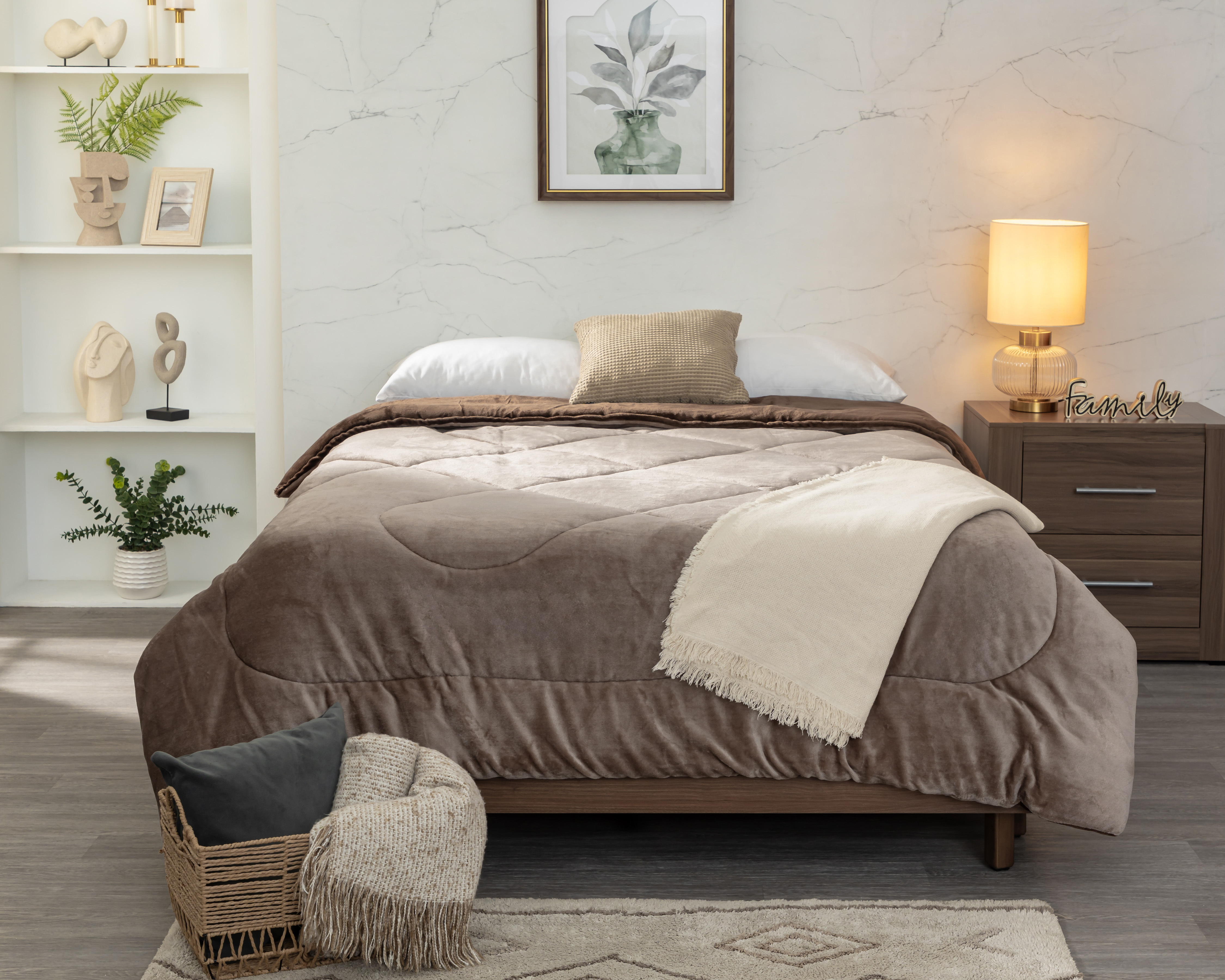 Edredón Matrimonial Starhaus Caimán Café