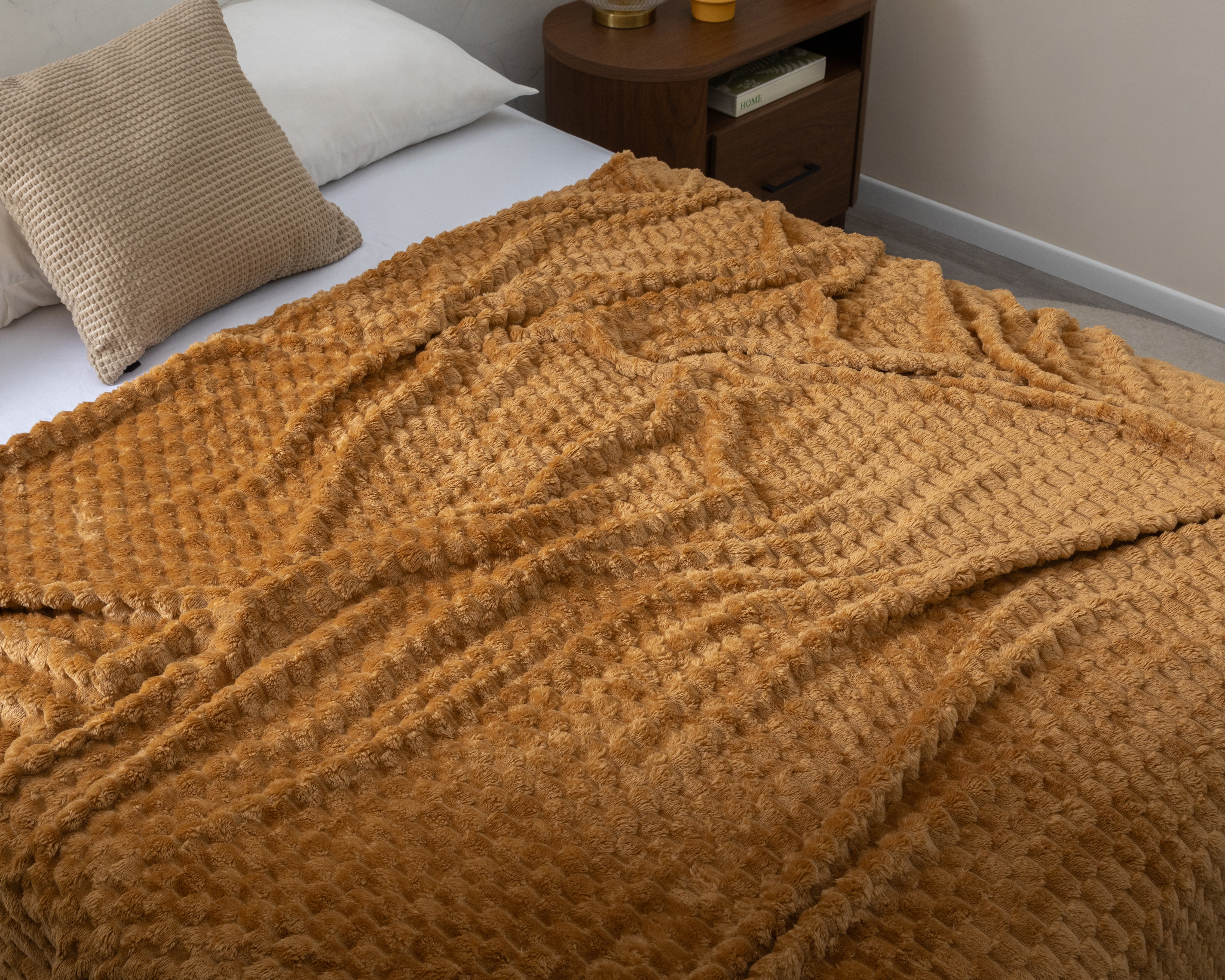 Cobertor Matrimonial Starhaus Jacquard Caqui