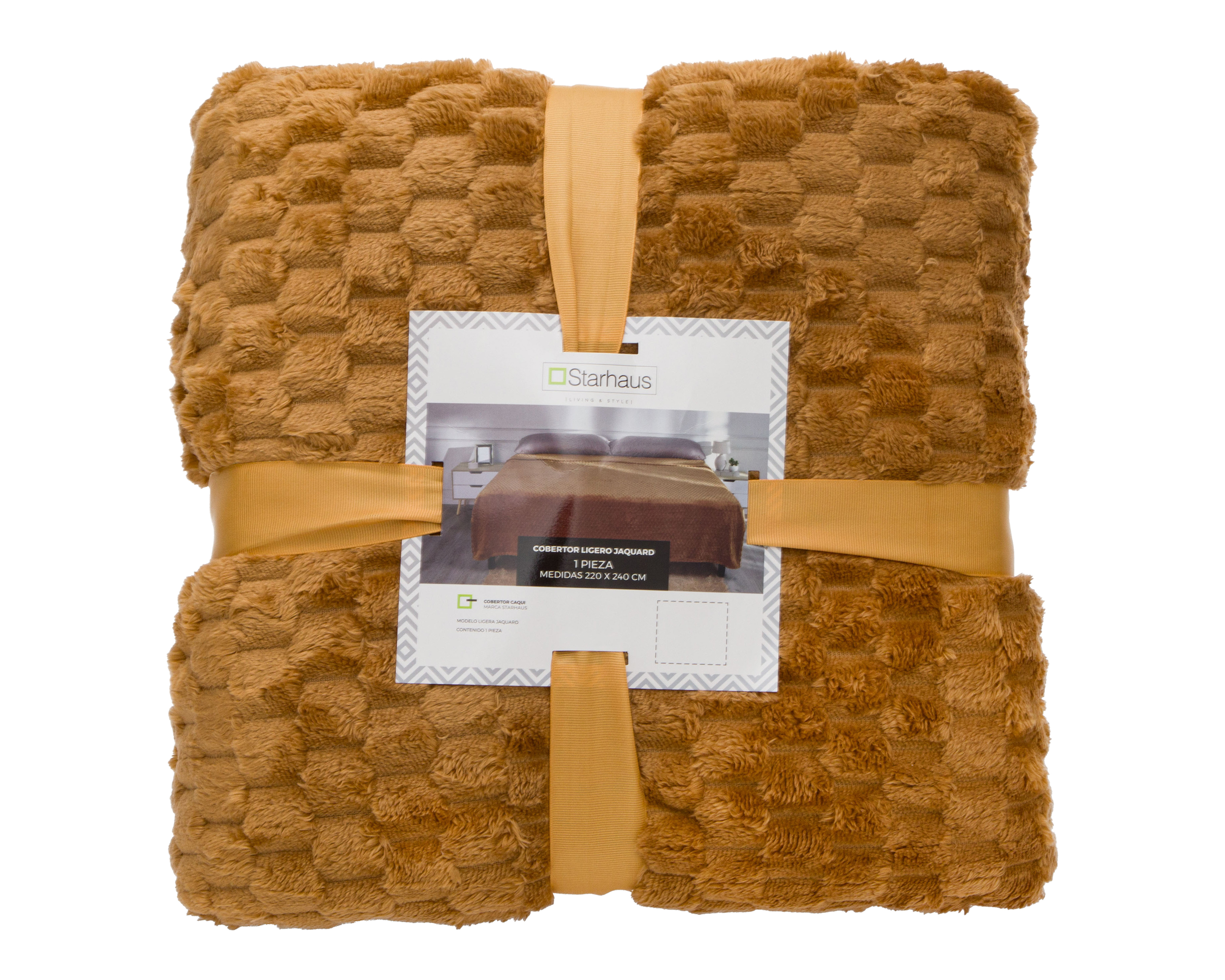 Foto 4 | Foto 4 | Cobertor King Size Starhaus Jacquard Caqui