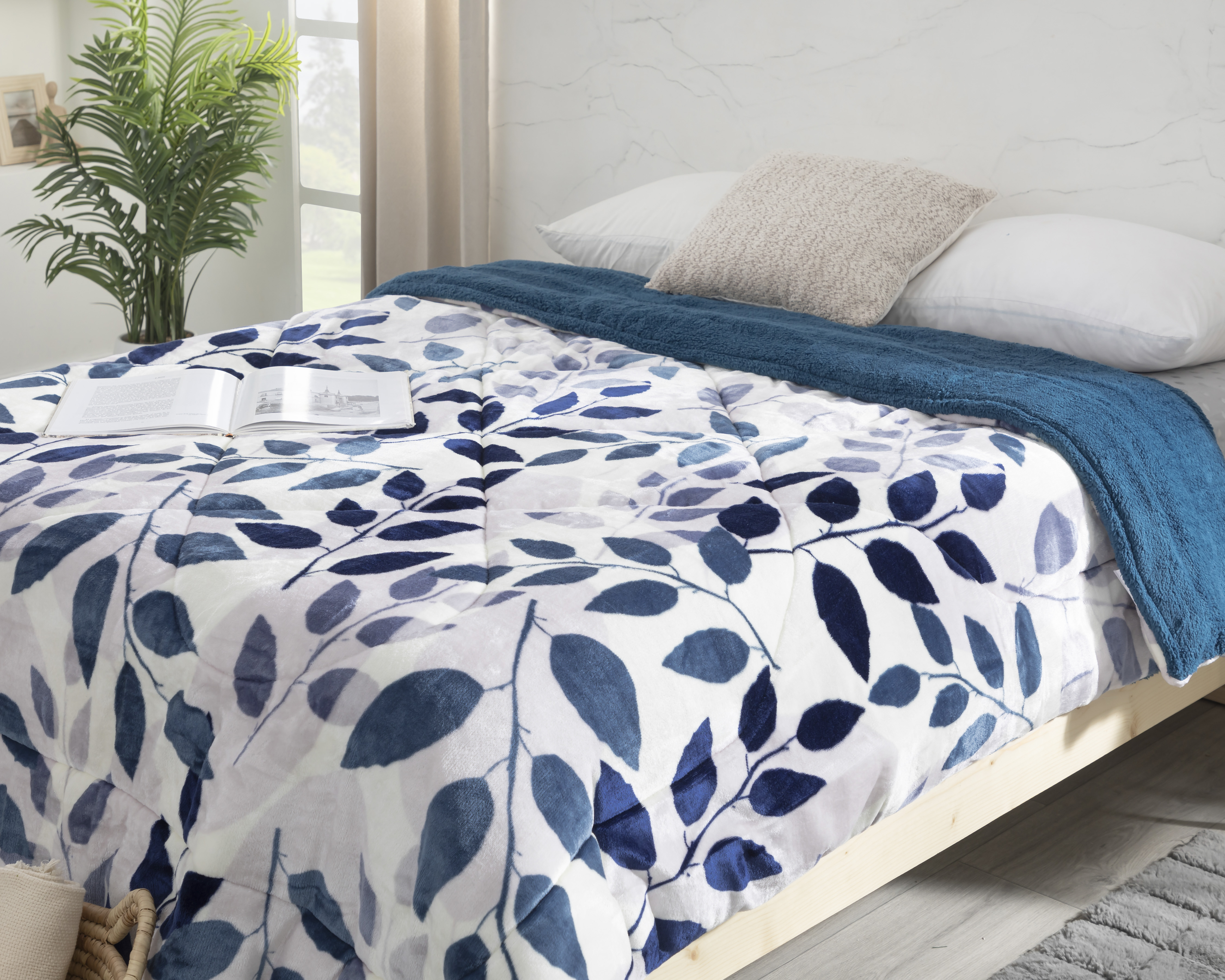 Edredón Matrimonial Starhaus Estocolmo Marino Estampado
