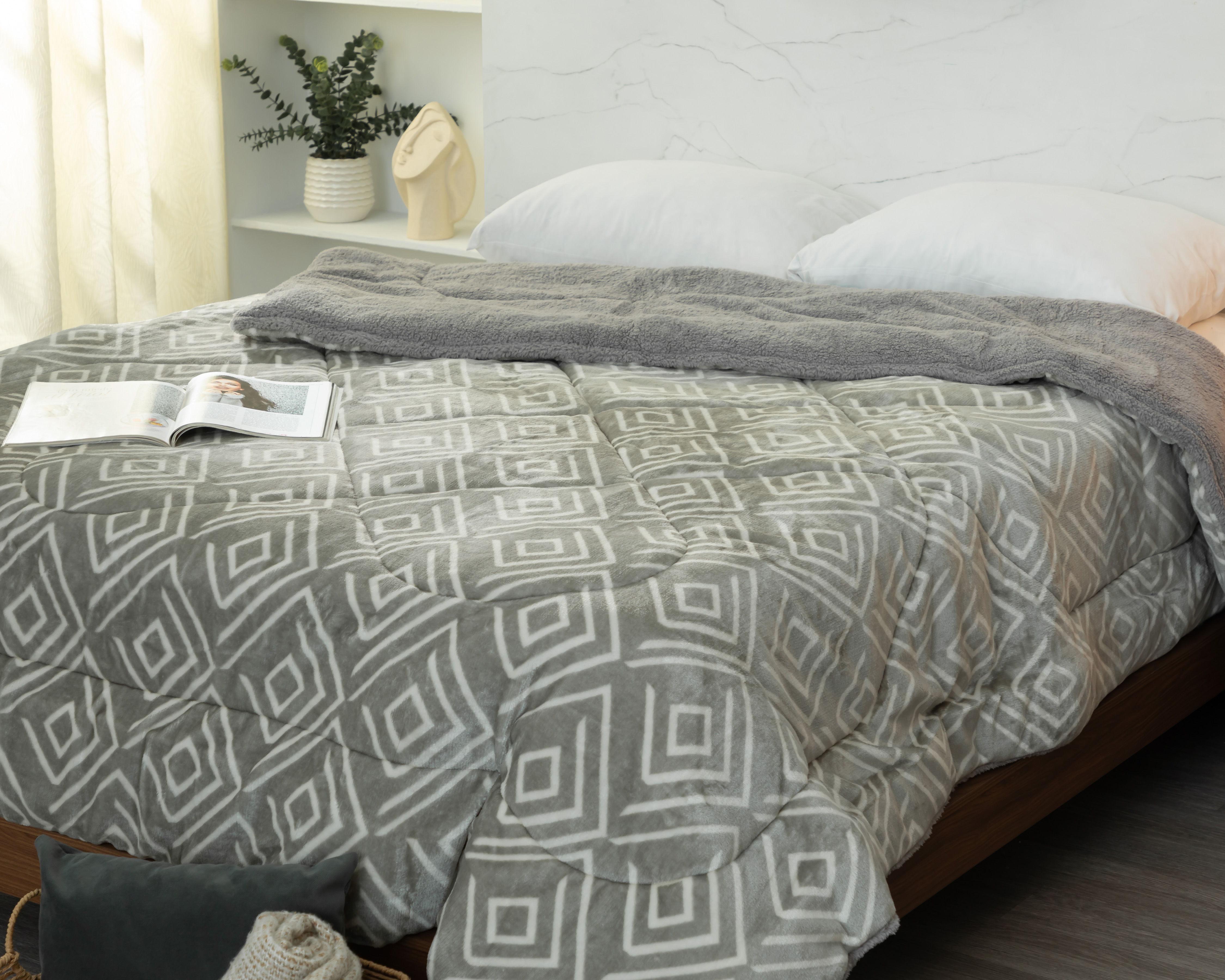 Edredón King Size Starhaus Darby Gris