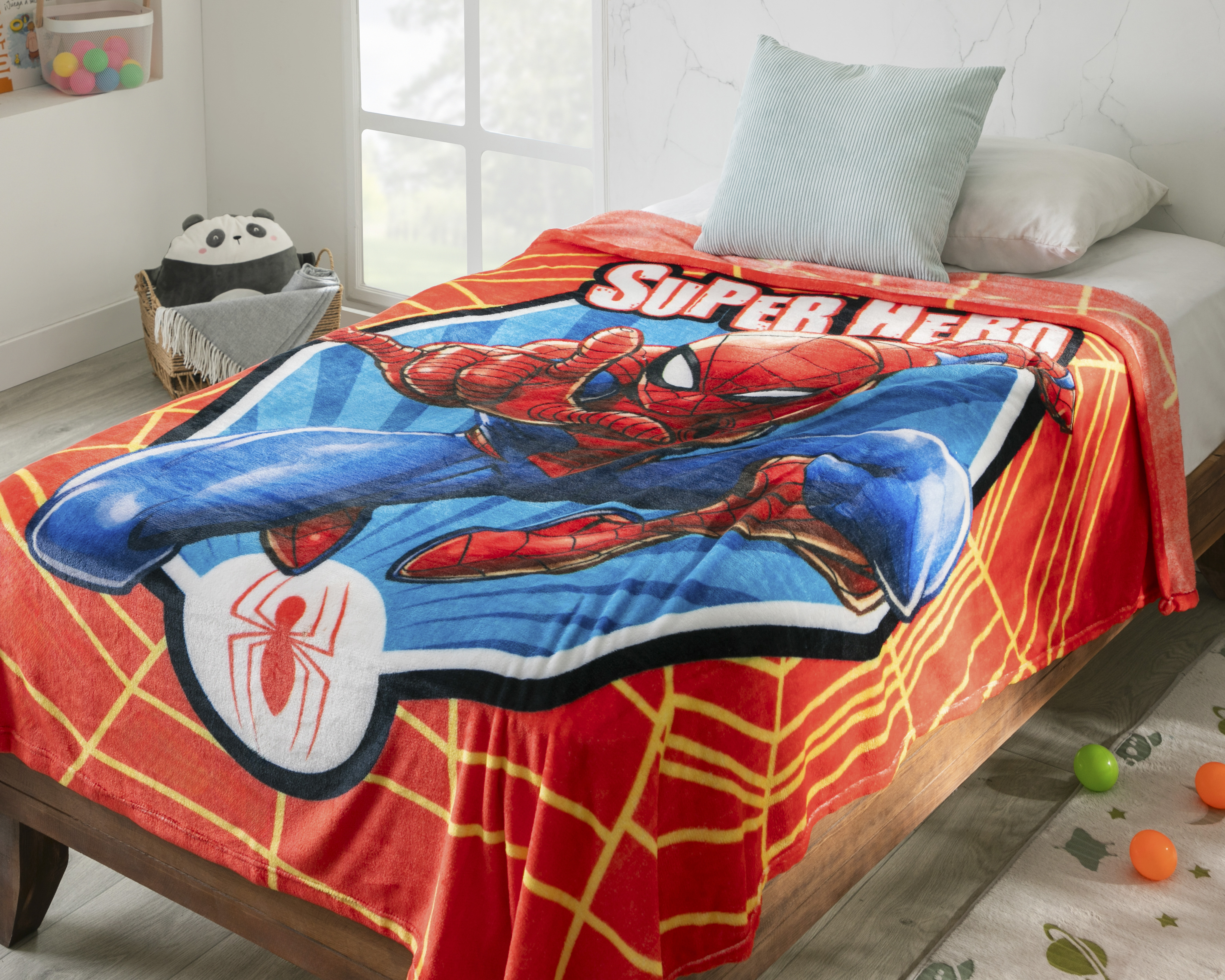 Cobertor Individual Providencia Spider-Man Super Hero Rojo