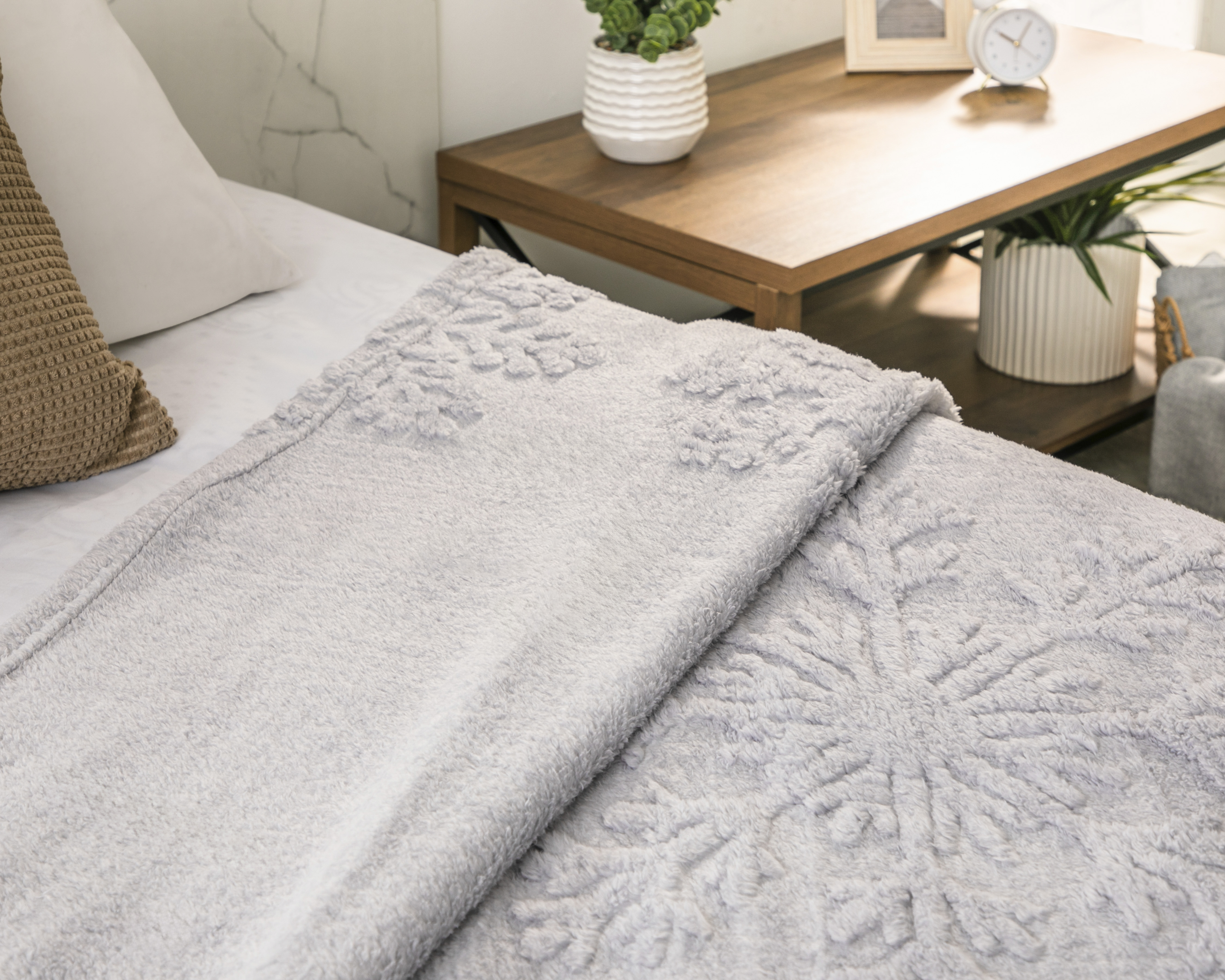 Frazada Starhaus Snow Flakes Gris