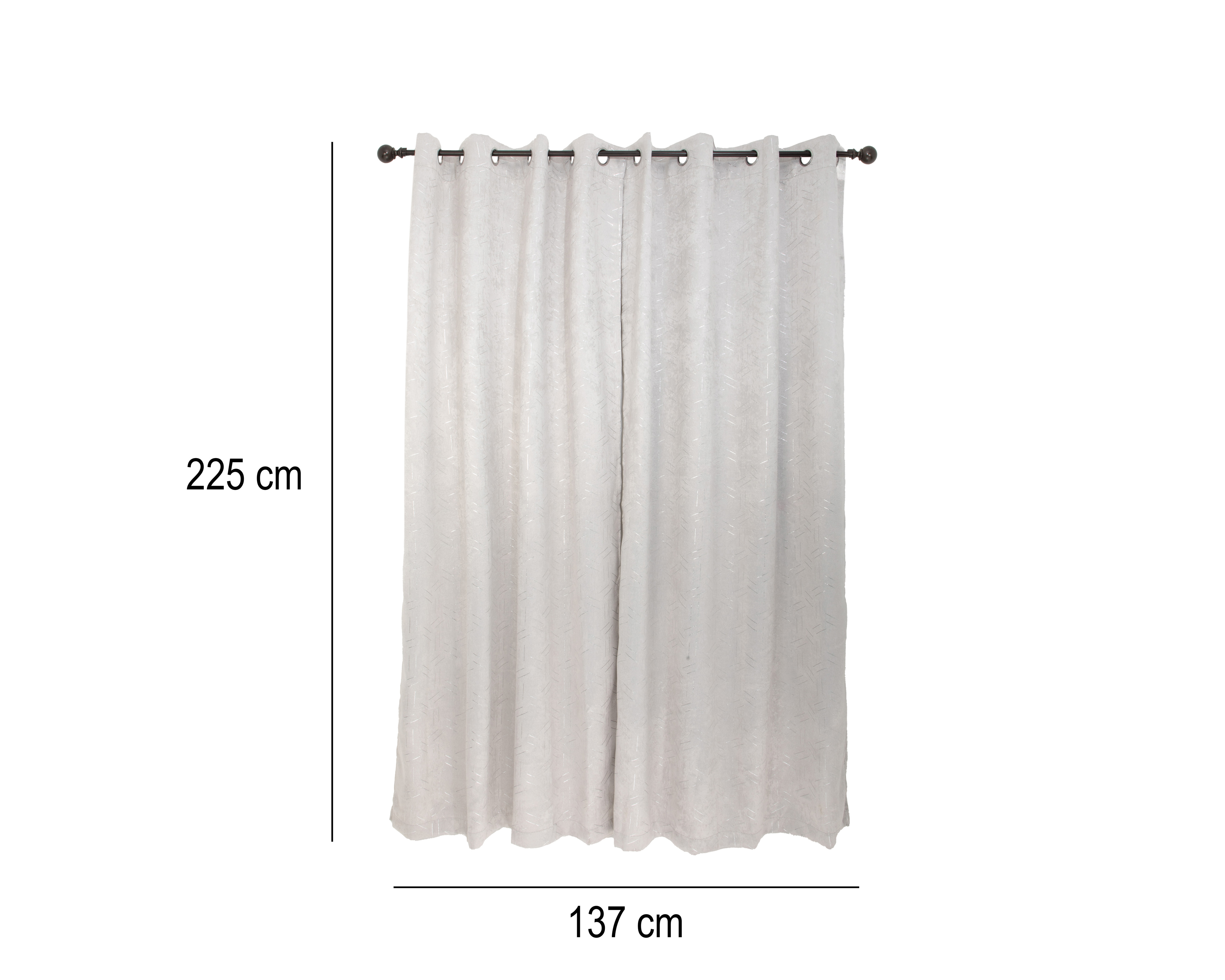 Foto 6 pulgar | Foto 5 | Cortina Juno 137 x 225 Crema