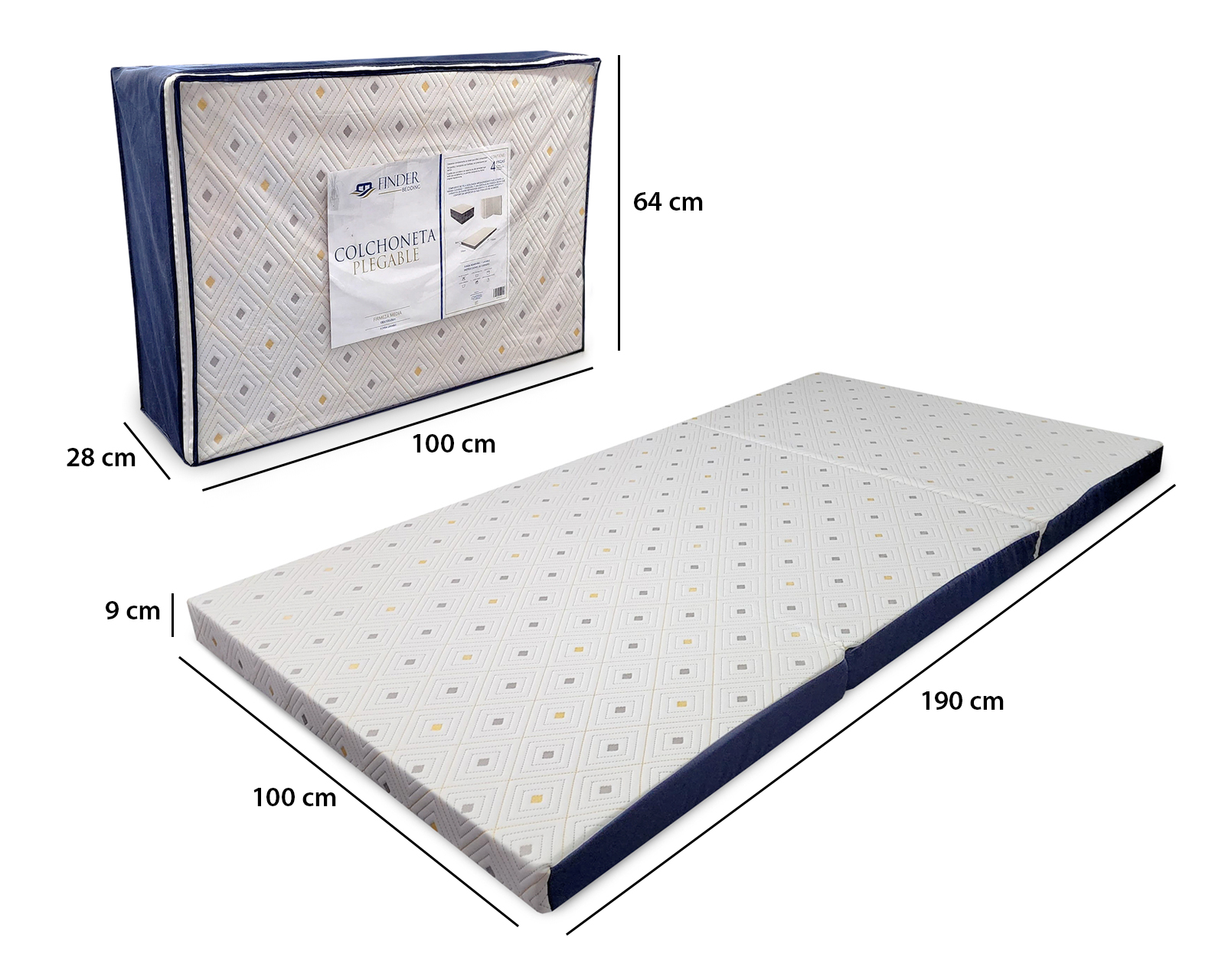 Foto 7 | Foto 7 | Colchoneta Plegable Individual de Microfibra Finder