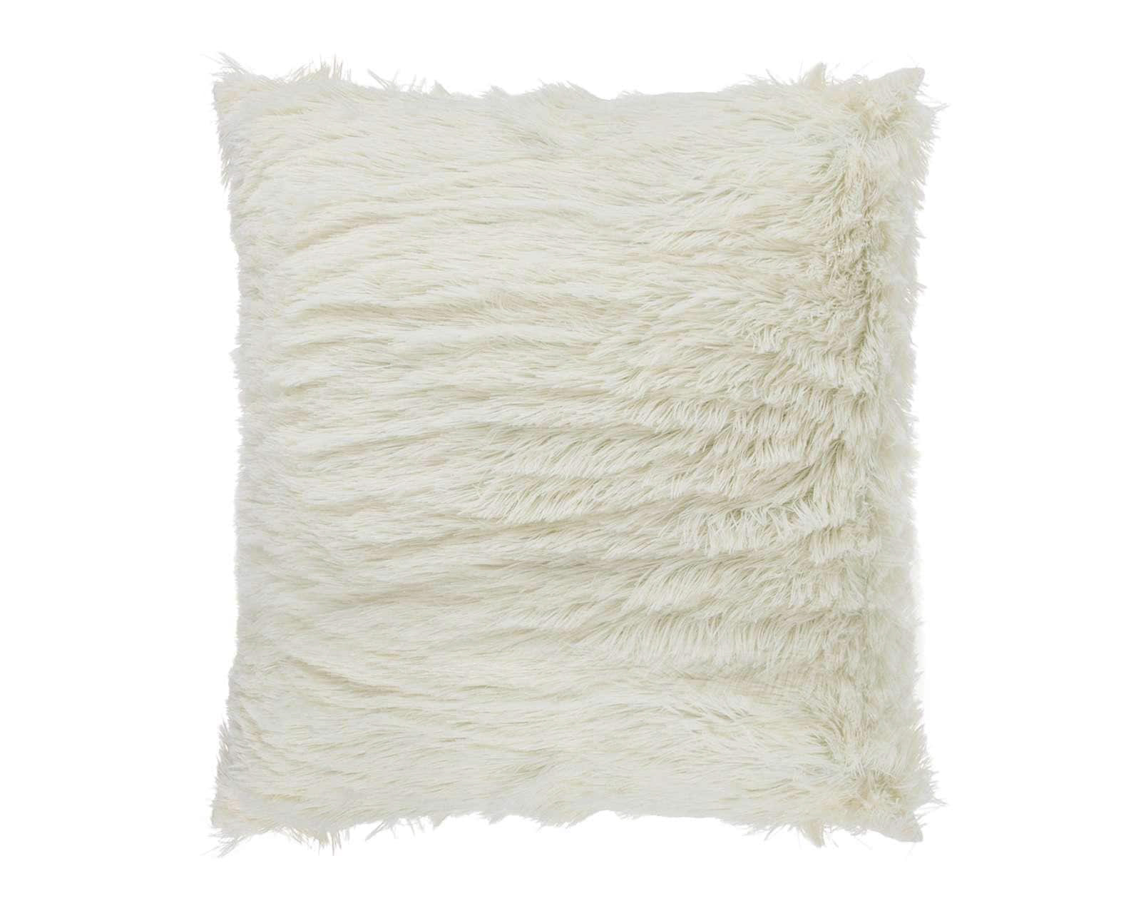 Cojín Decorativo Pelo Alto Hueso