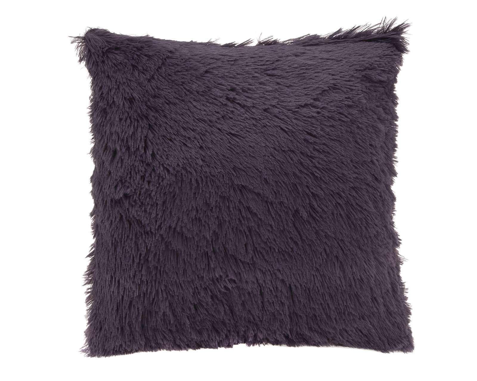 Cojín Decorativo Pelo Alto Morado