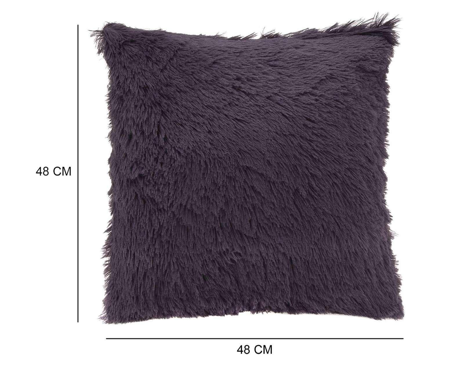 Foto 5 | Foto 6 | Cojín Decorativo Pelo Alto Morado
