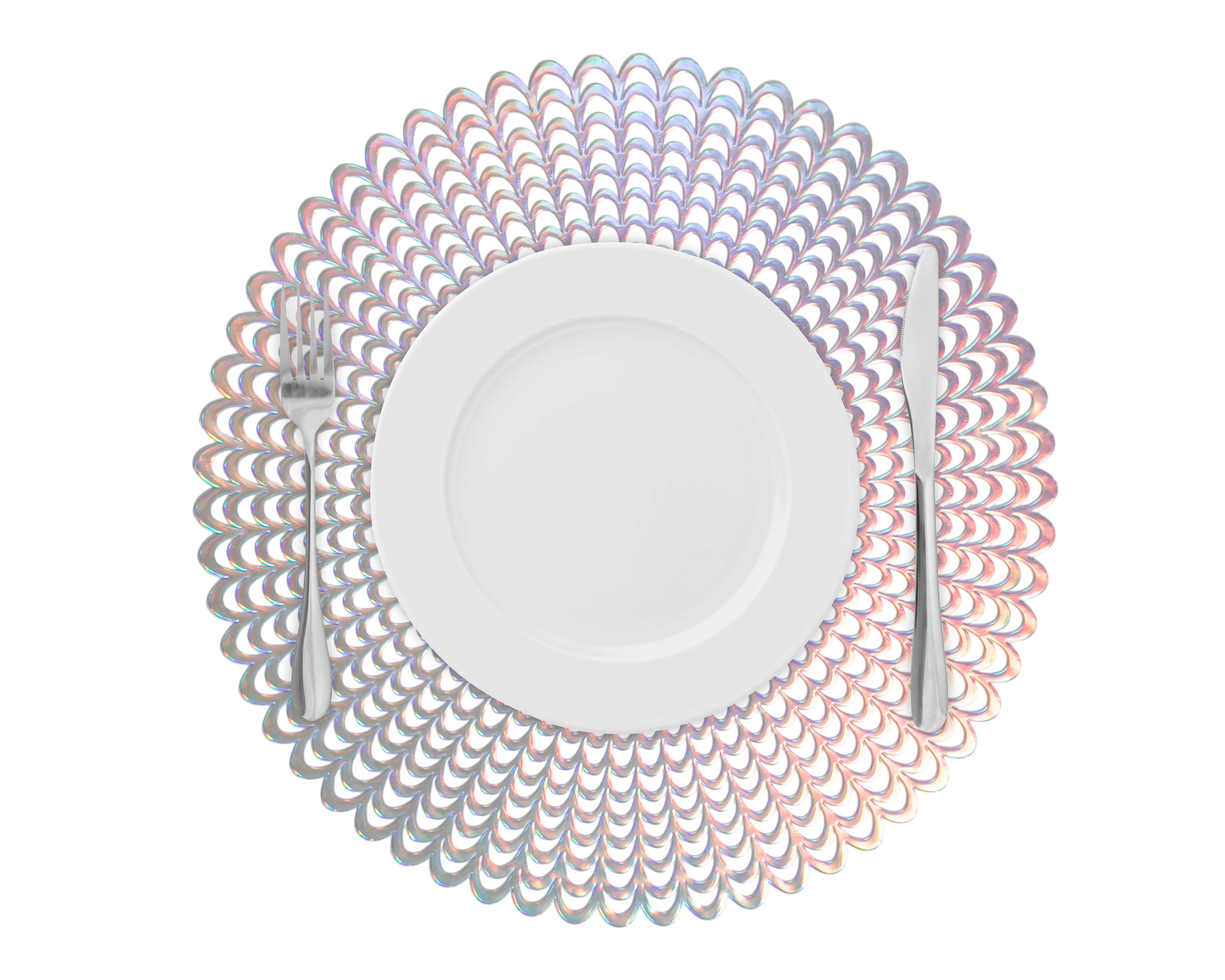 Foto 2 | Foto 2 | Mantel Individual Plateado Starhaus Aster 4 Piezas