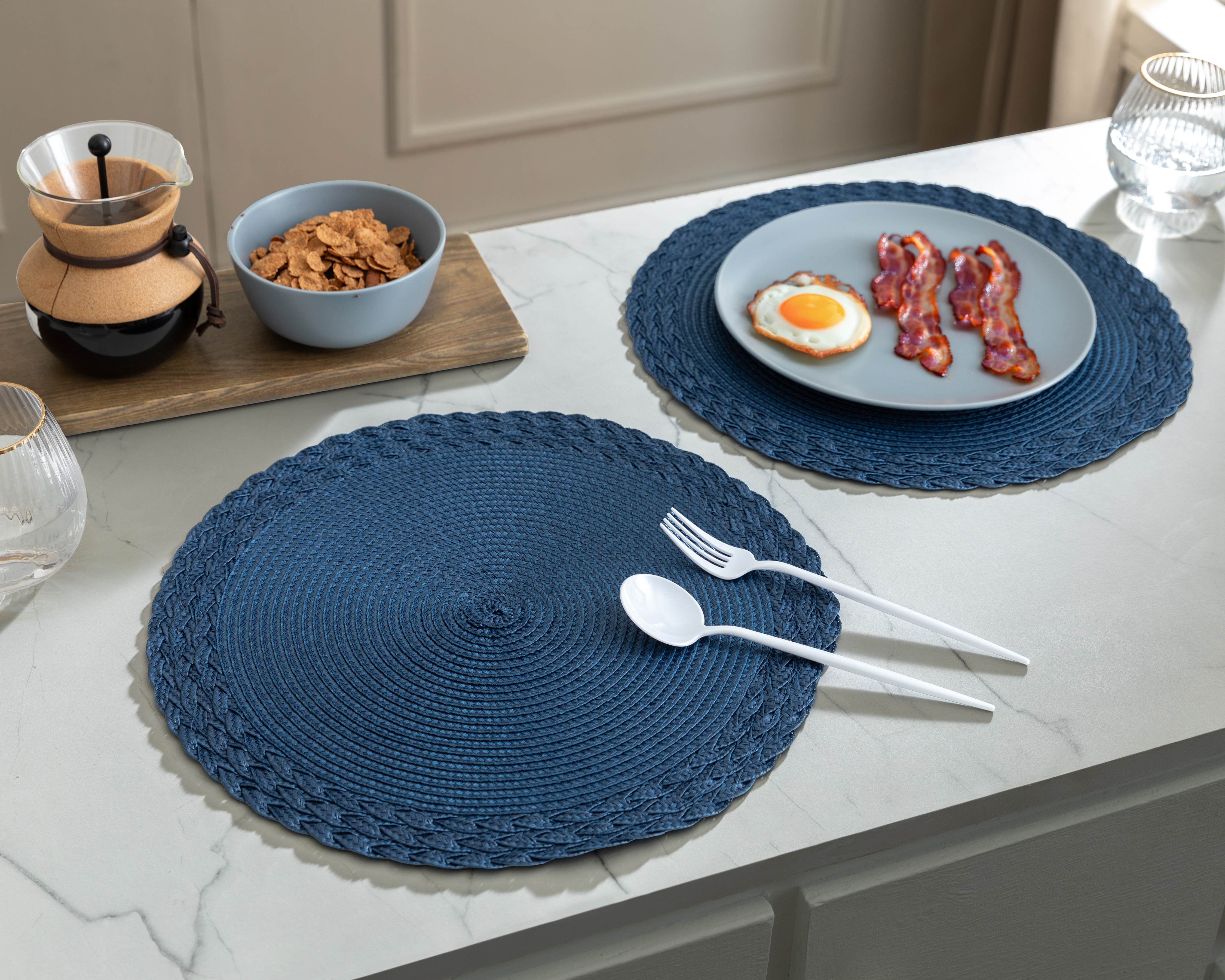 Mantel Individual Azul Starhaus Atlántico 4 Piezas