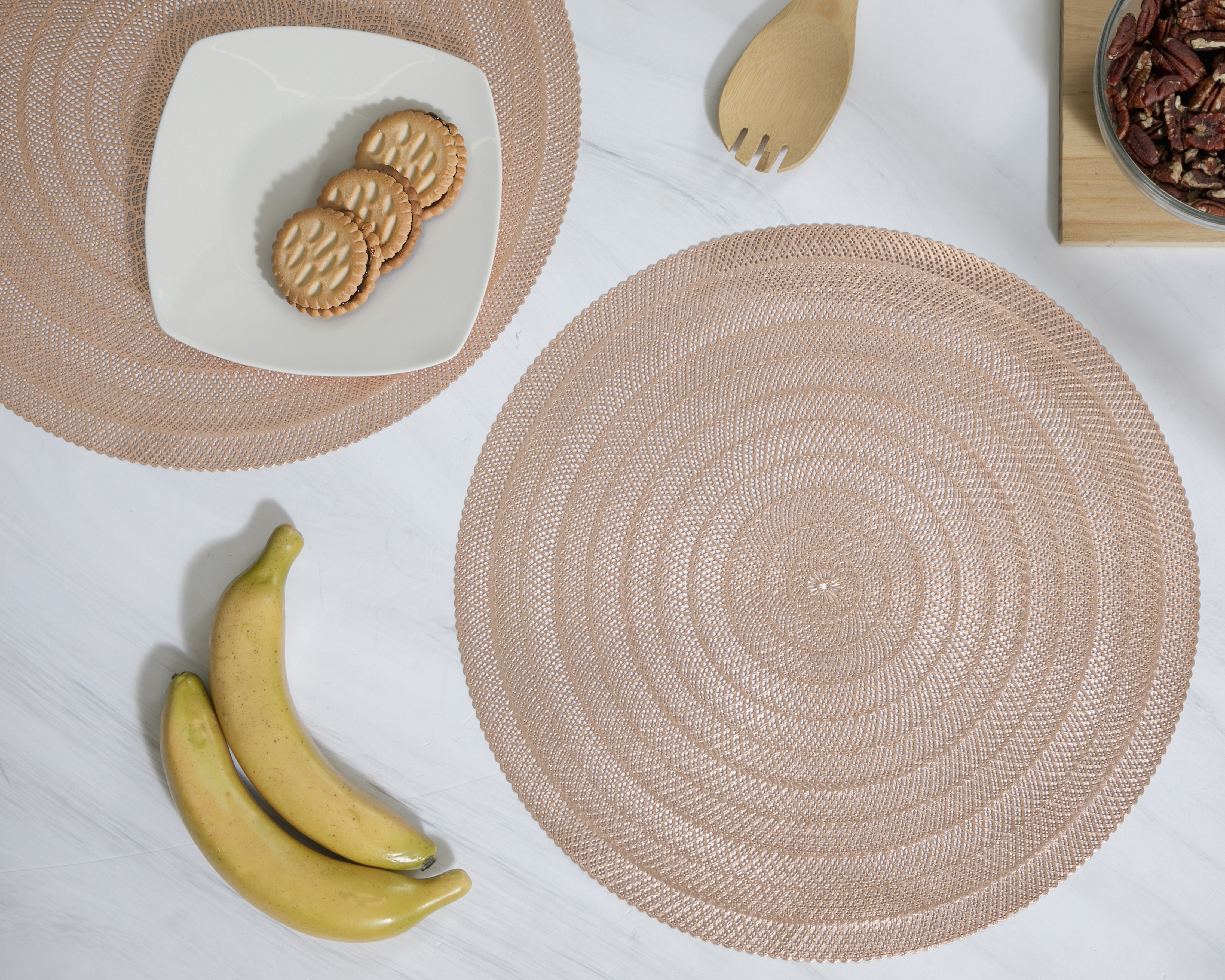 Foto 2 pulgar | Foto 1 | Mantel Individual Oro Rosa Starhaus Coral 4 Piezas