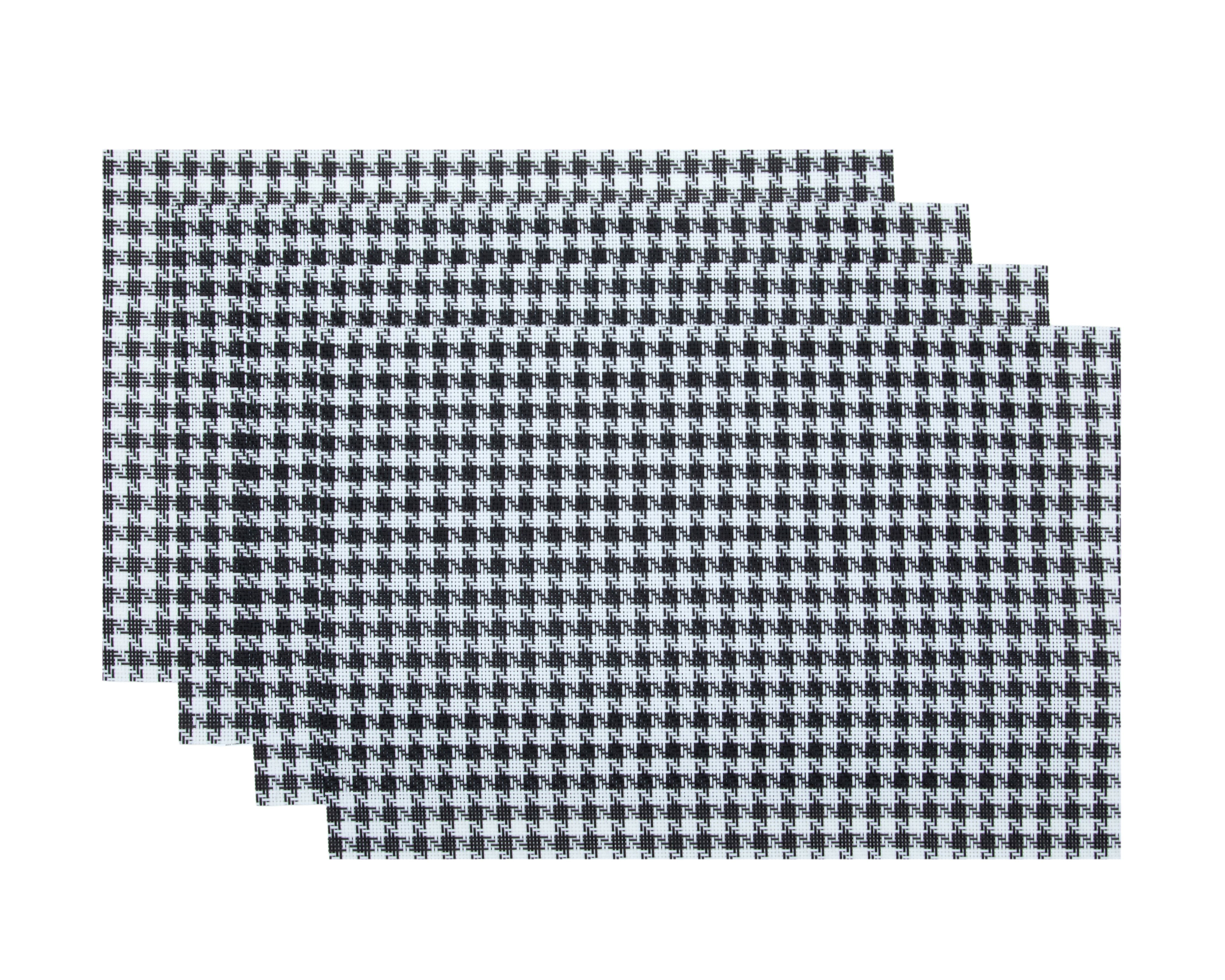 Foto 3 | Foto 3 | Mantel Individual Blanco y Negro Starhaus Domino 4 Piezas