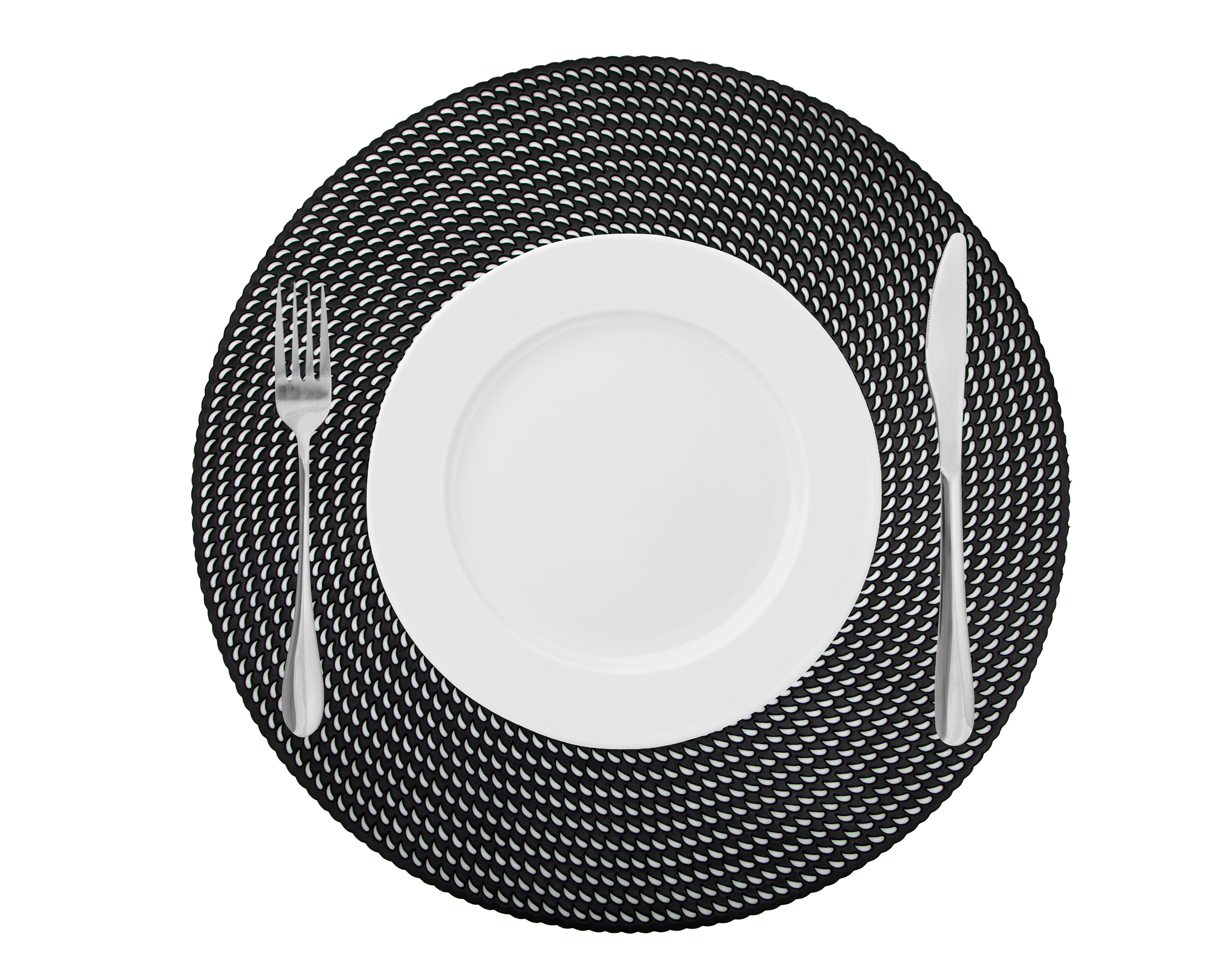 Foto 3 pulgar | Foto 2 | Mantel Individual Negro Starhaus Espiral 4 Piezas