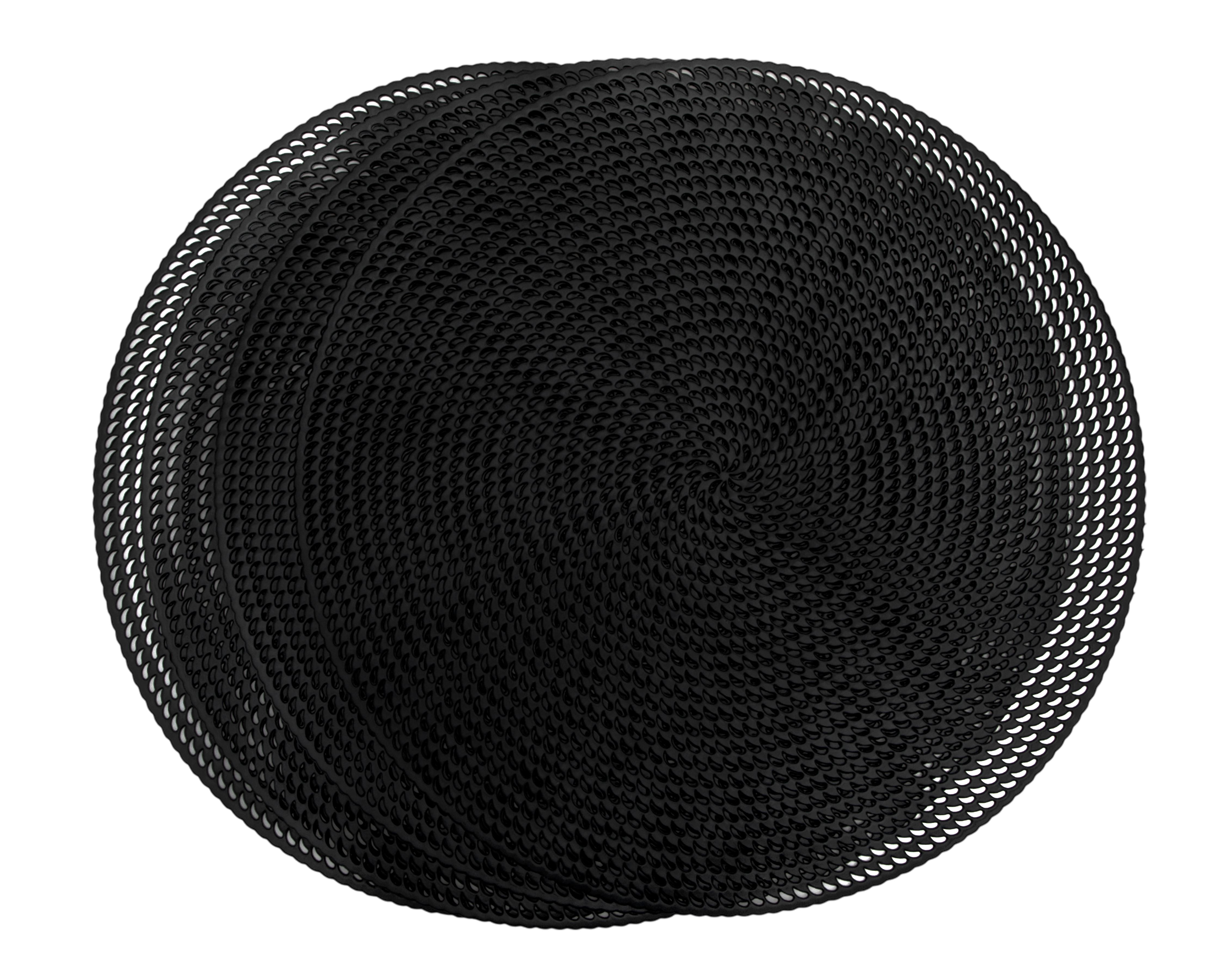 Foto 3 | Foto 3 | Mantel Individual Negro Starhaus Espiral 4 Piezas