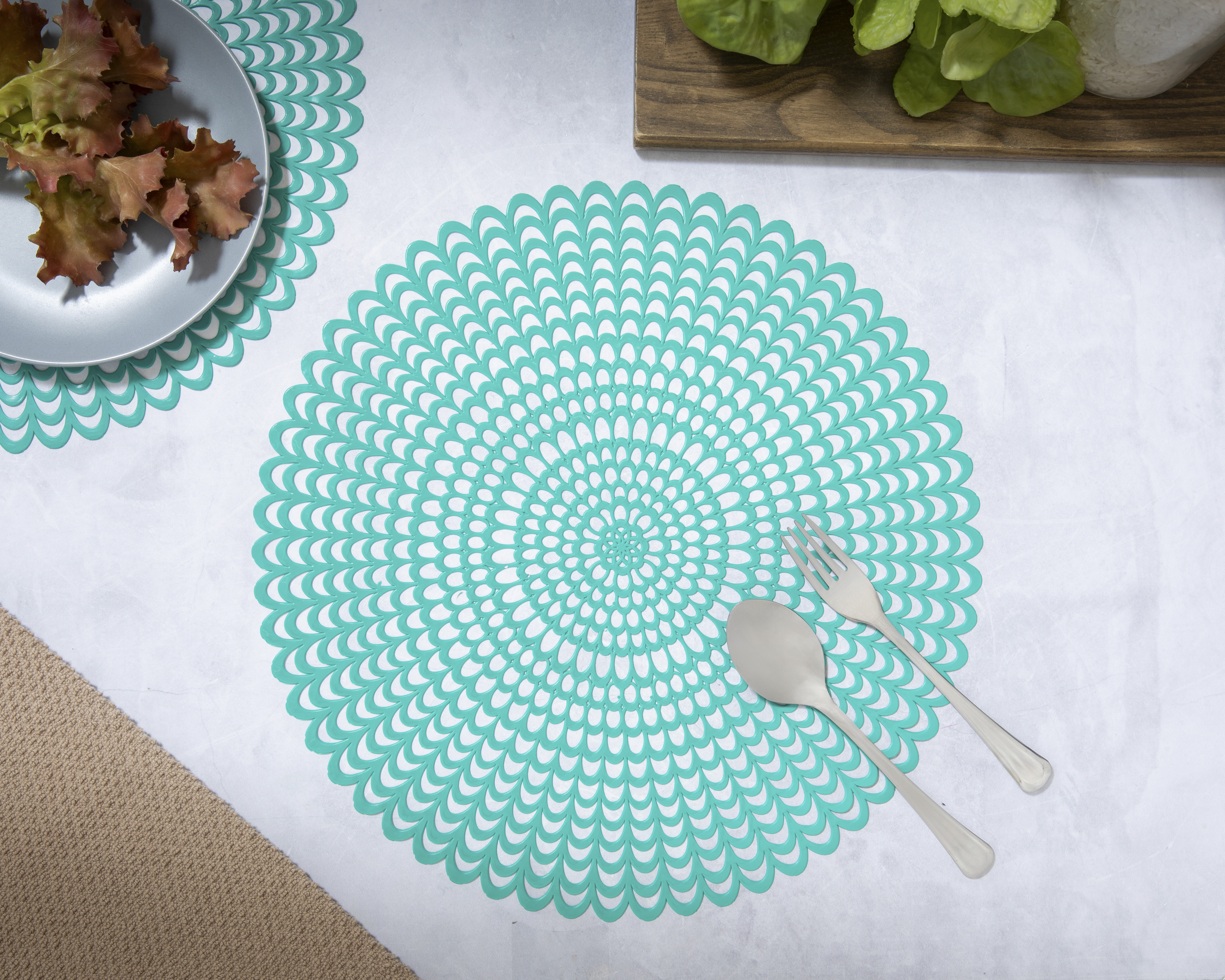 Foto 1 | Foto 1 | Mantel Individual Verde Starhaus Hortensia 4 Piezas