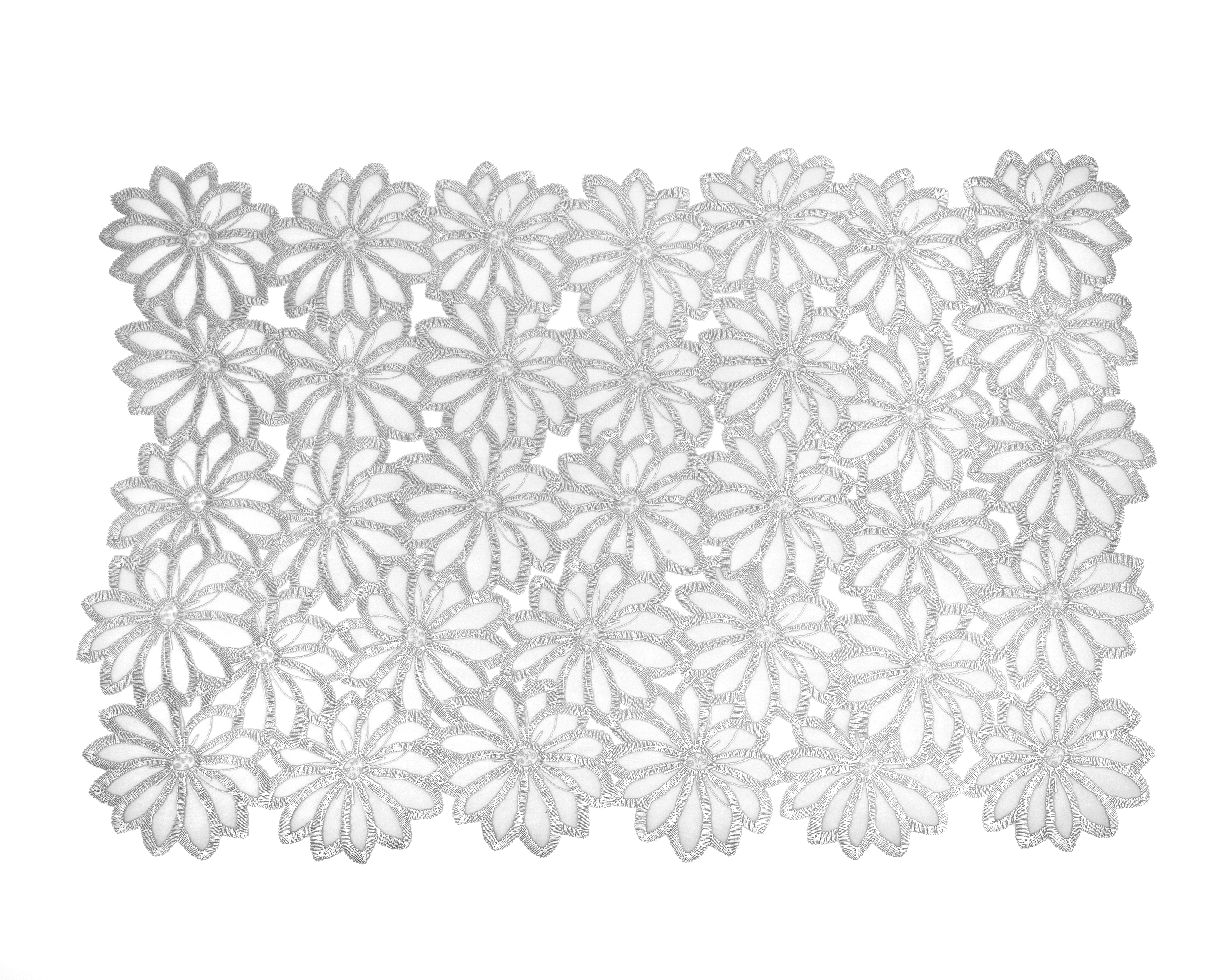 Foto 4 | Foto 4 | Mantel Individual Plateado Starhaus Lirio 4 Piezas