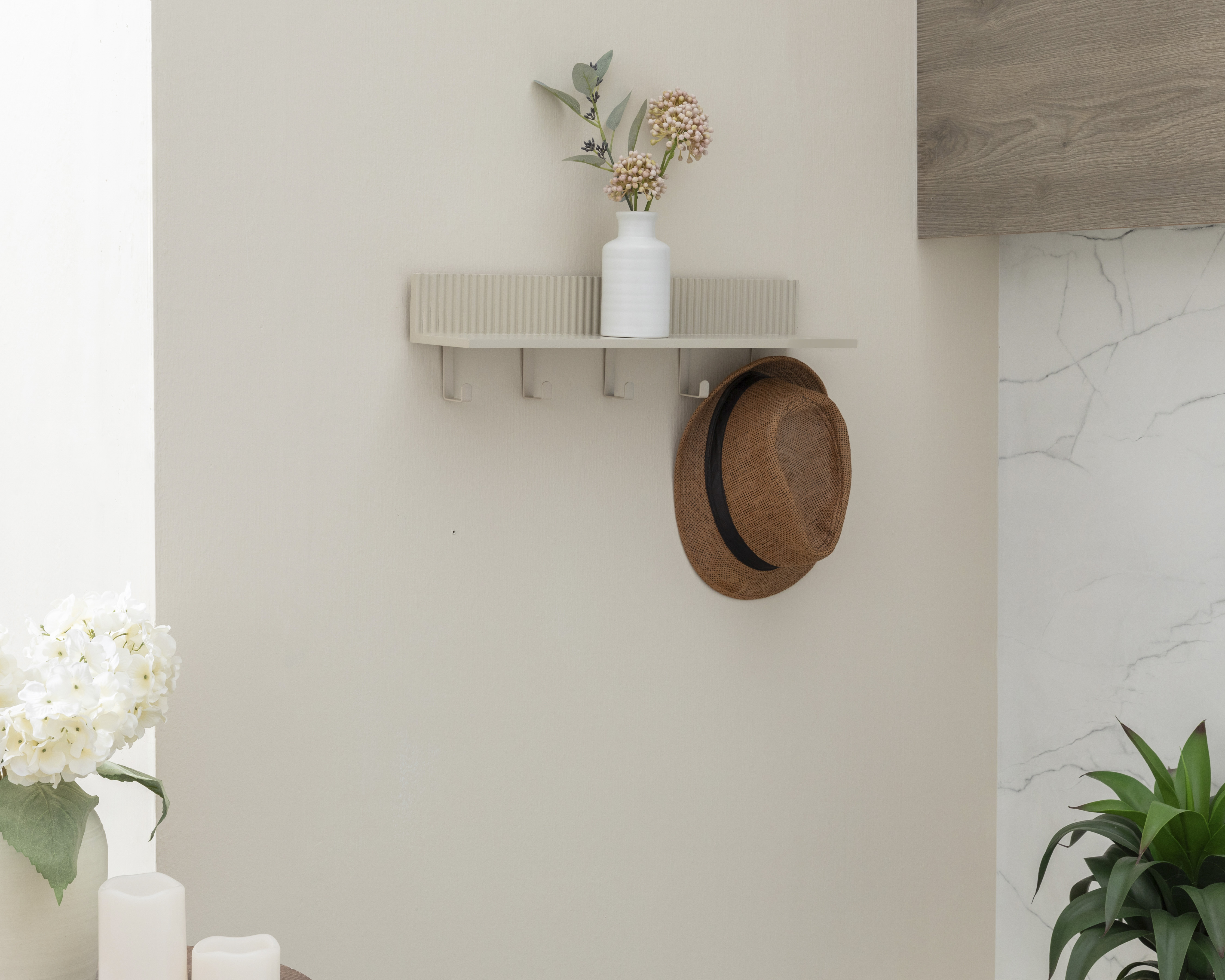 Repisa de Madera Industrializada y Metal Starhaus 50 cm