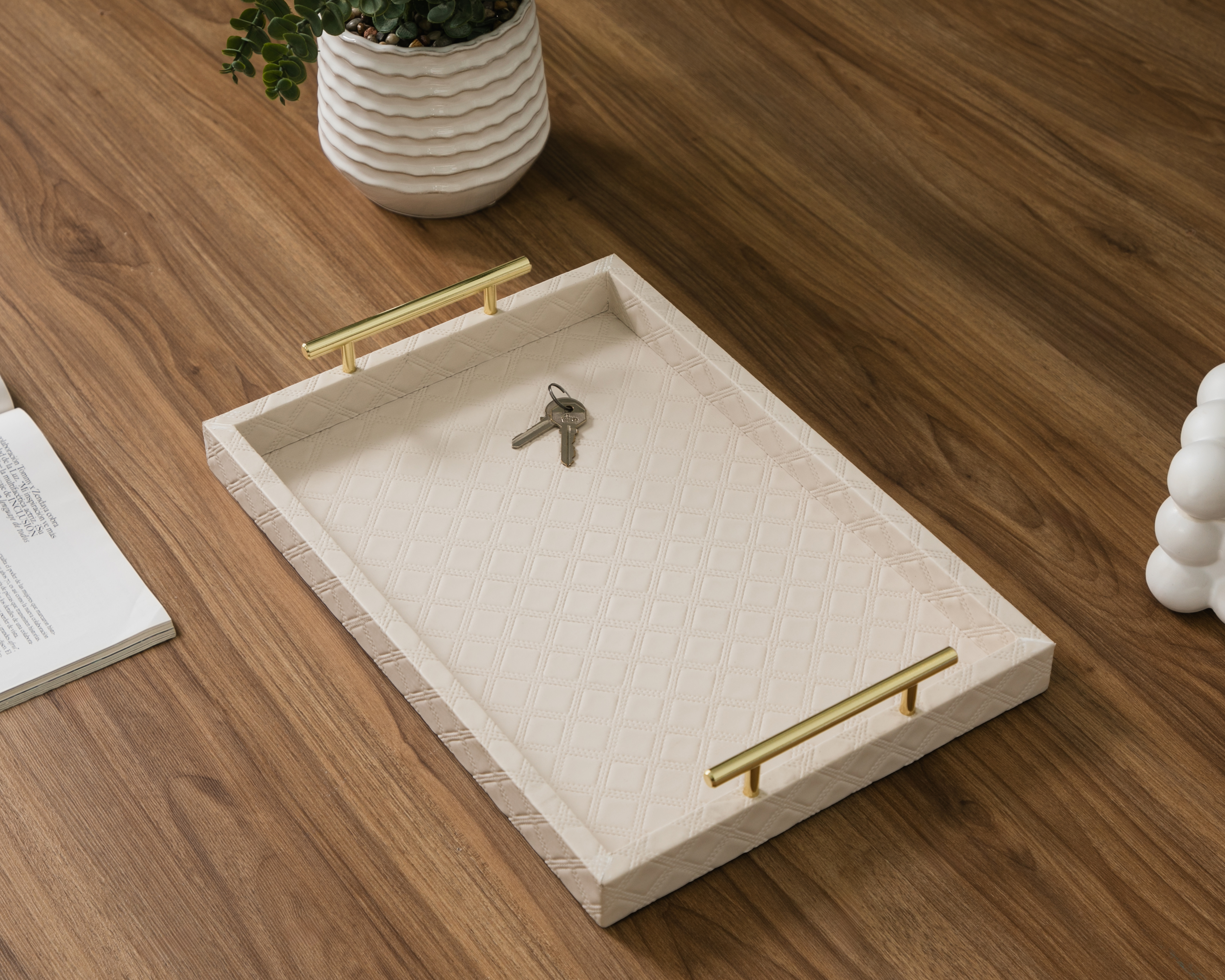 Foto 4 | Foto 4 | Charola Decorativa Rectangular Bally de Madera