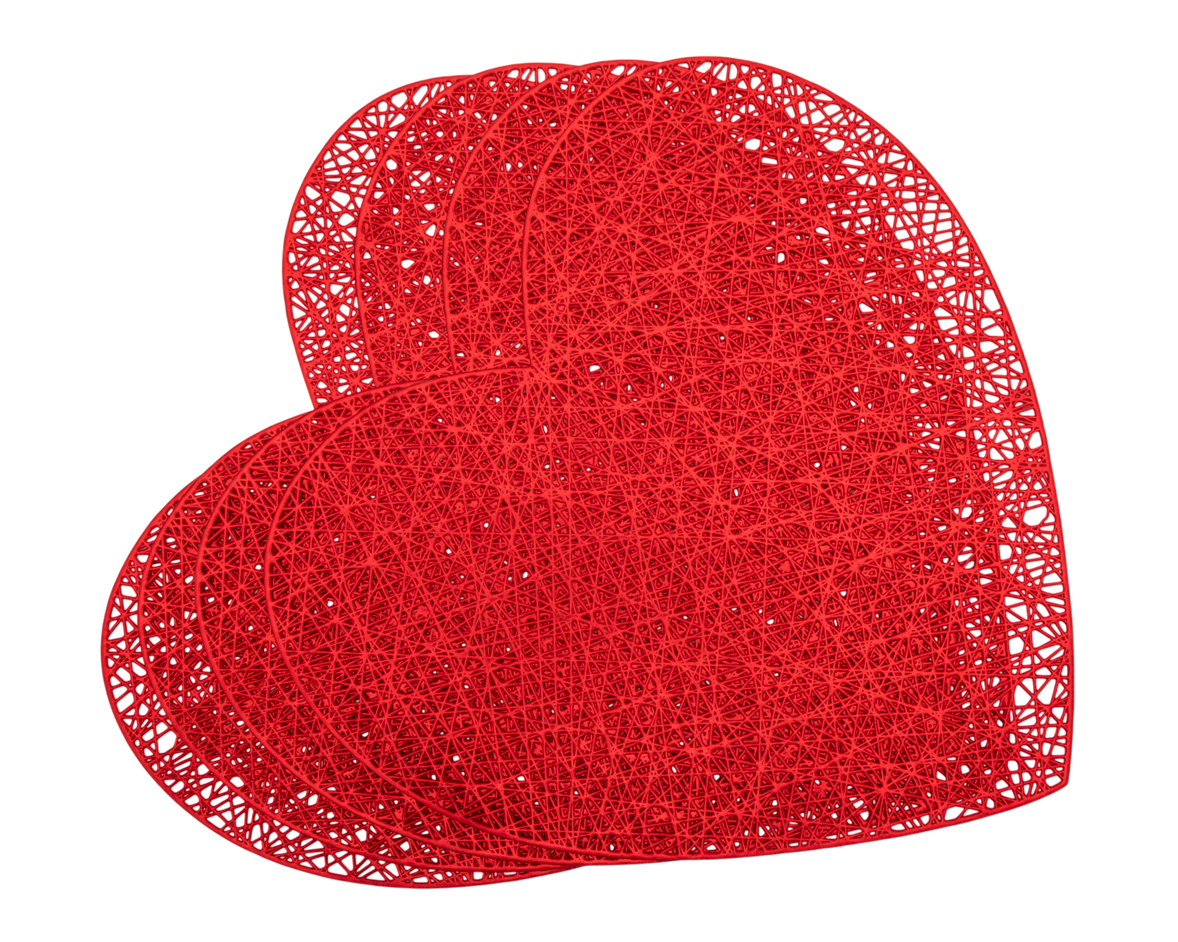 Foto 4 pulgar | Foto 3 | Mantel Individual Rojo Starhaus Valentine 4 Piezas