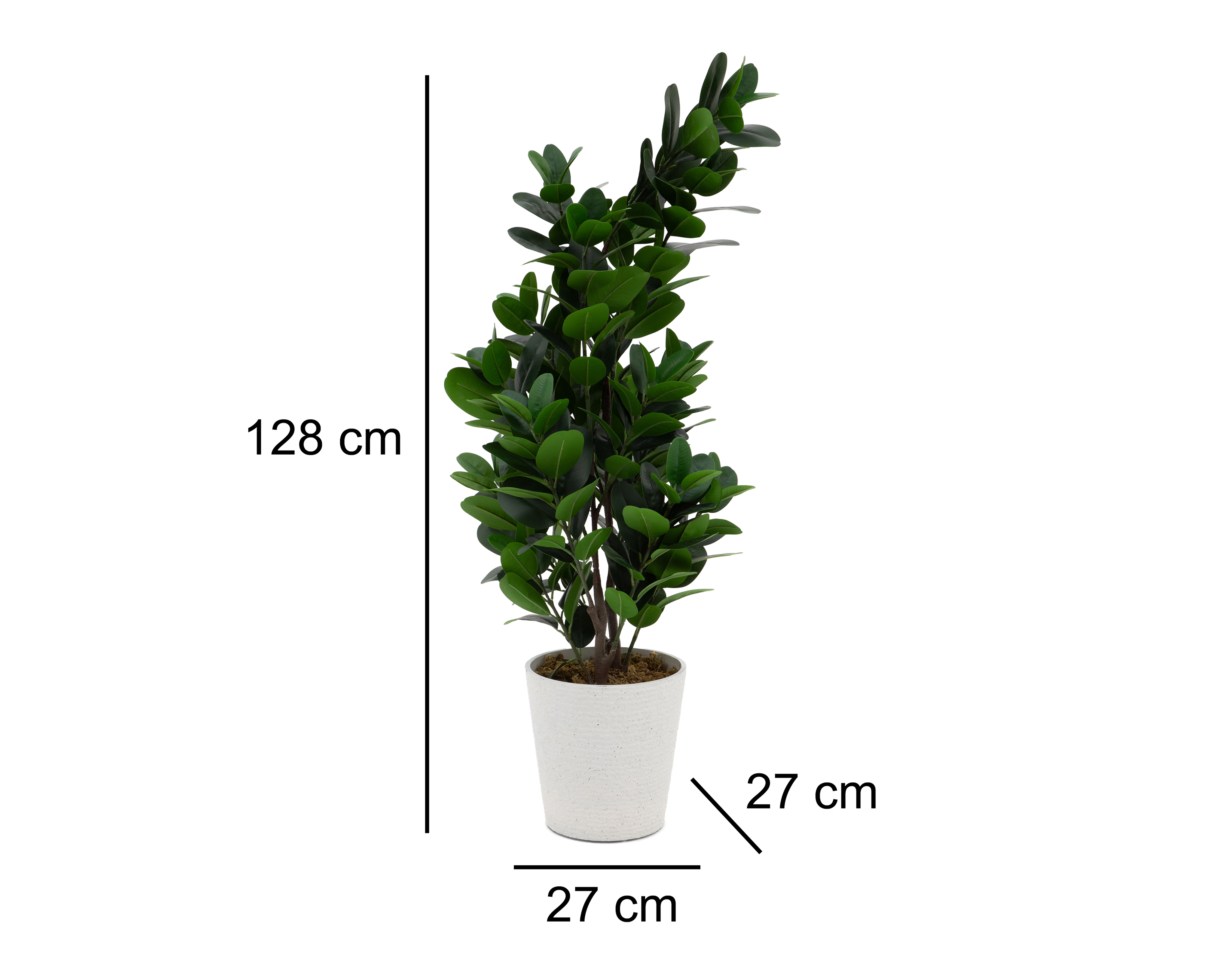Foto 6 pulgar | Foto 5 | Ficus Artificial con Maceta Starhaus 128 cm