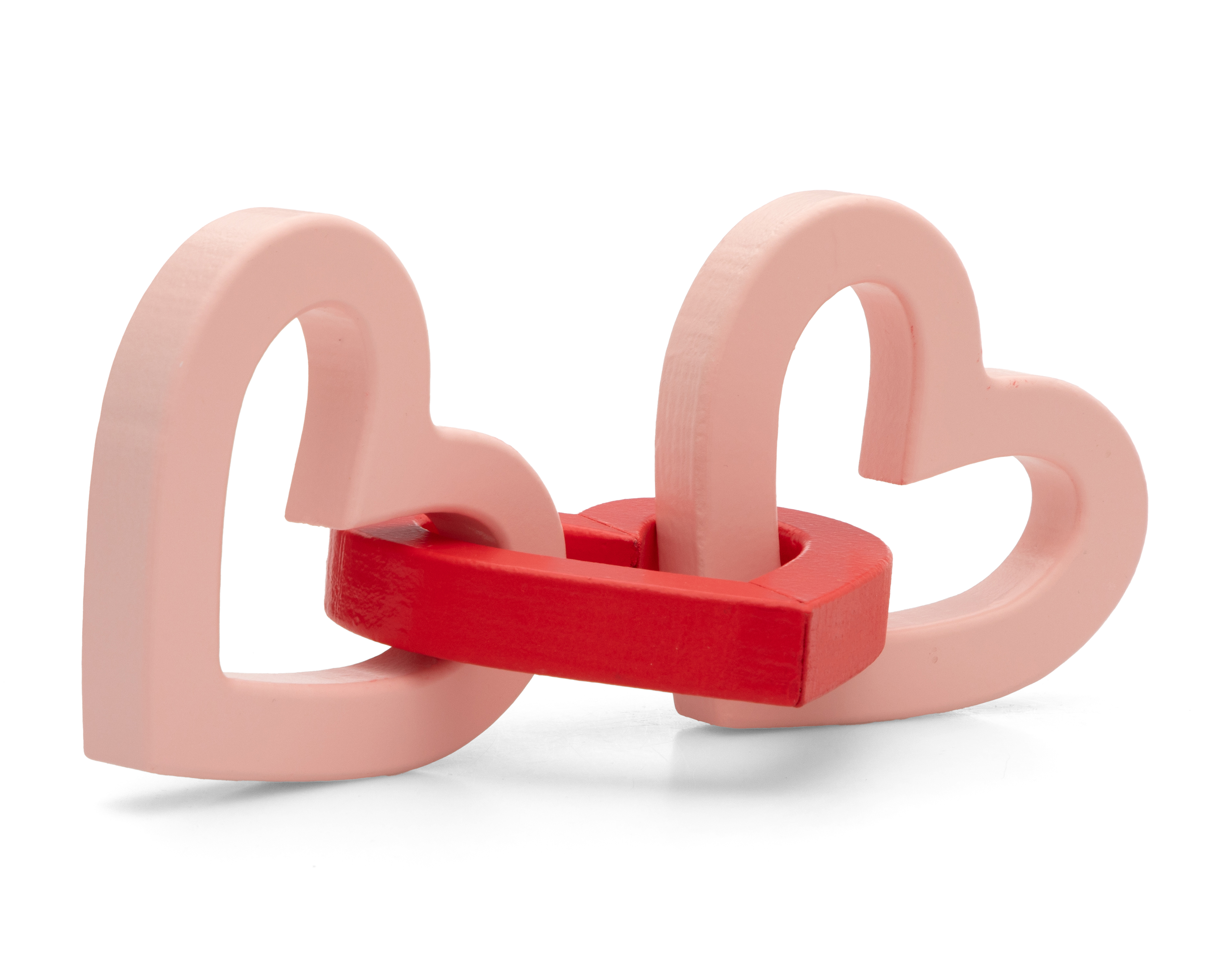 Escultura de Corazones Tiare de Madera Industrializada