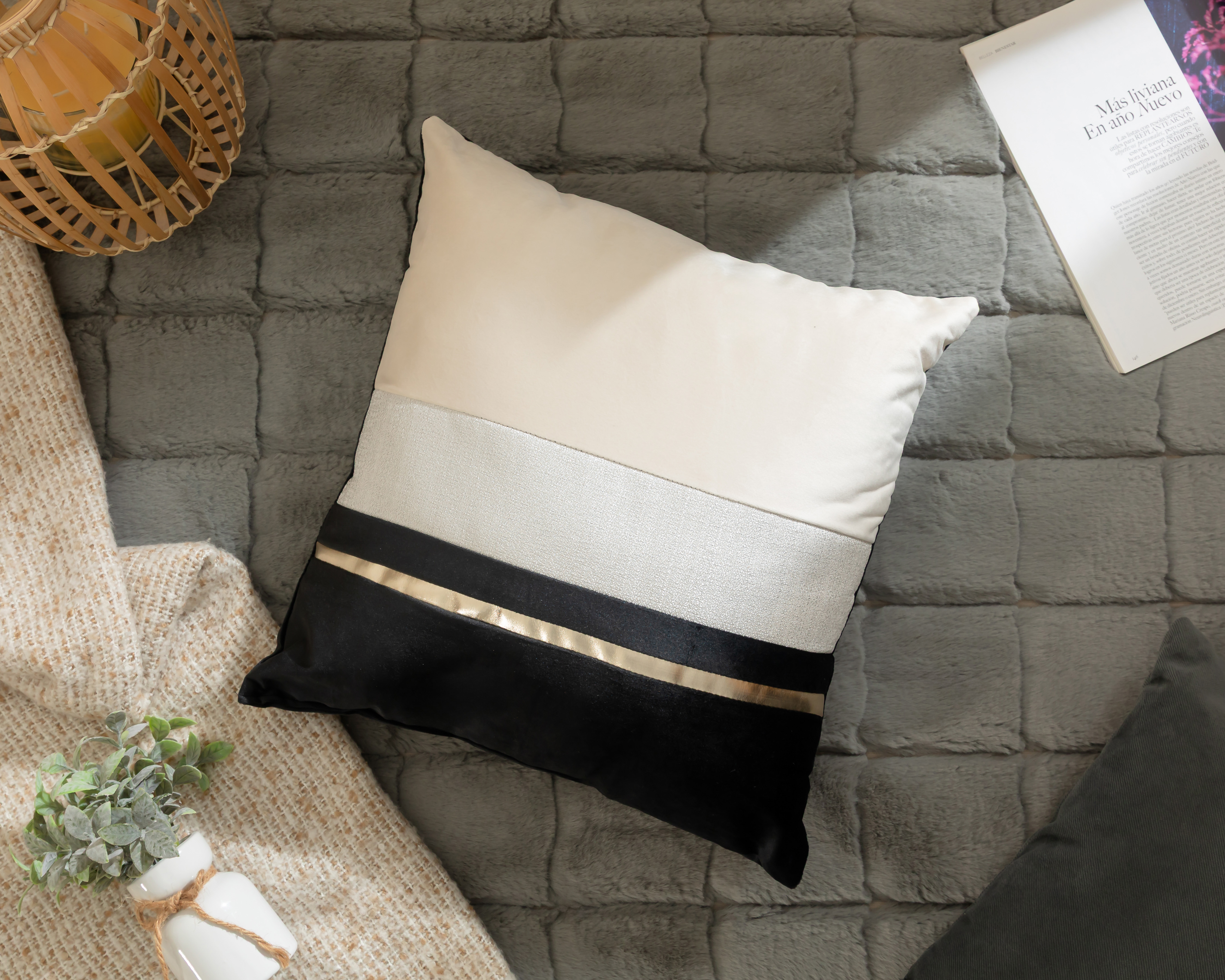 Foto 5 | Foto 5 | Cojín Decorativo Metallic Line
