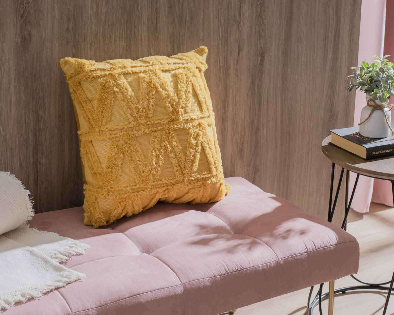 Foto 5 | Foto 5 | Cojín Decorativo Dublín Mostaza