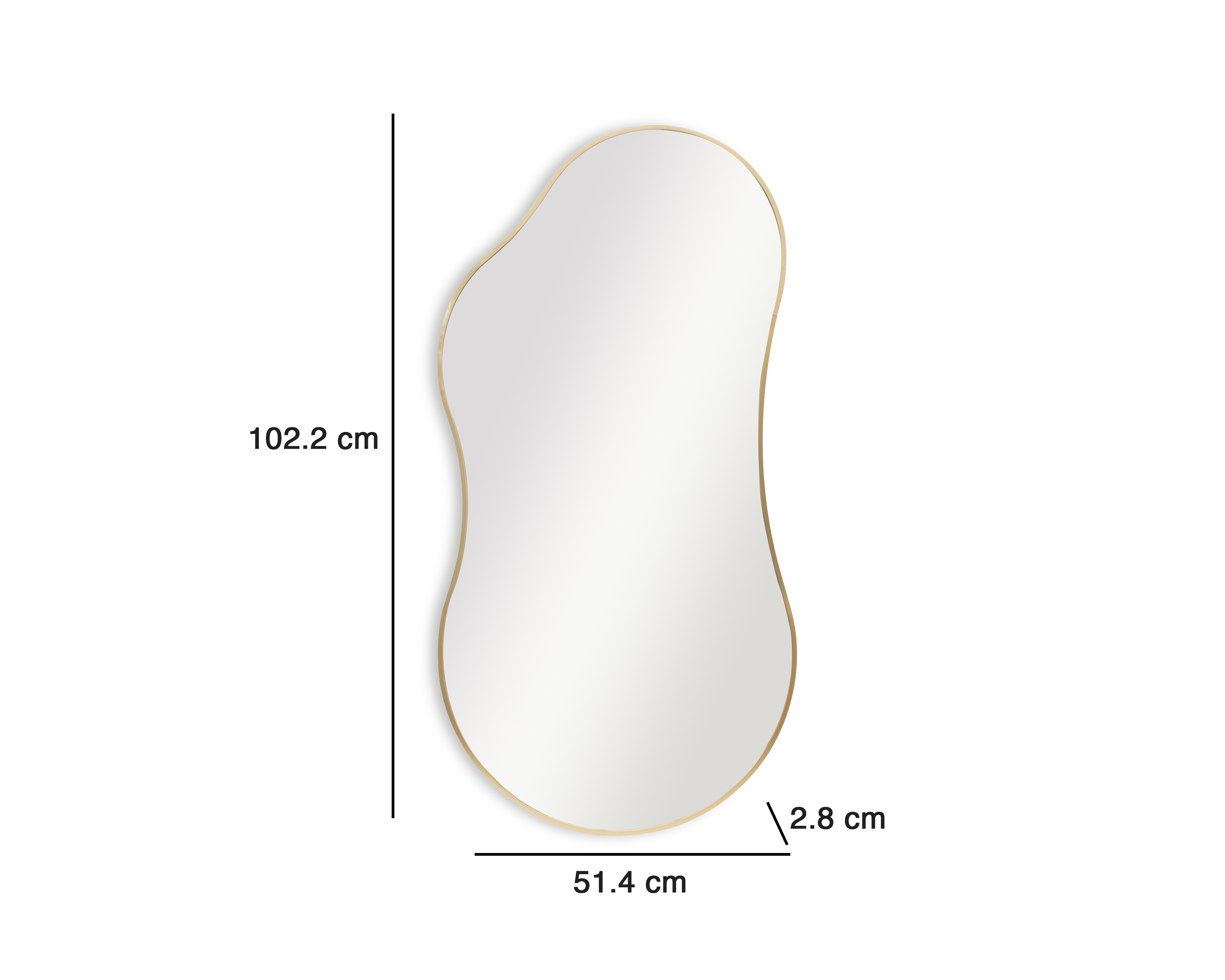 Foto 6 pulgar | Foto 5 | Espejo Irregular David 51.4 x 102.2 cm