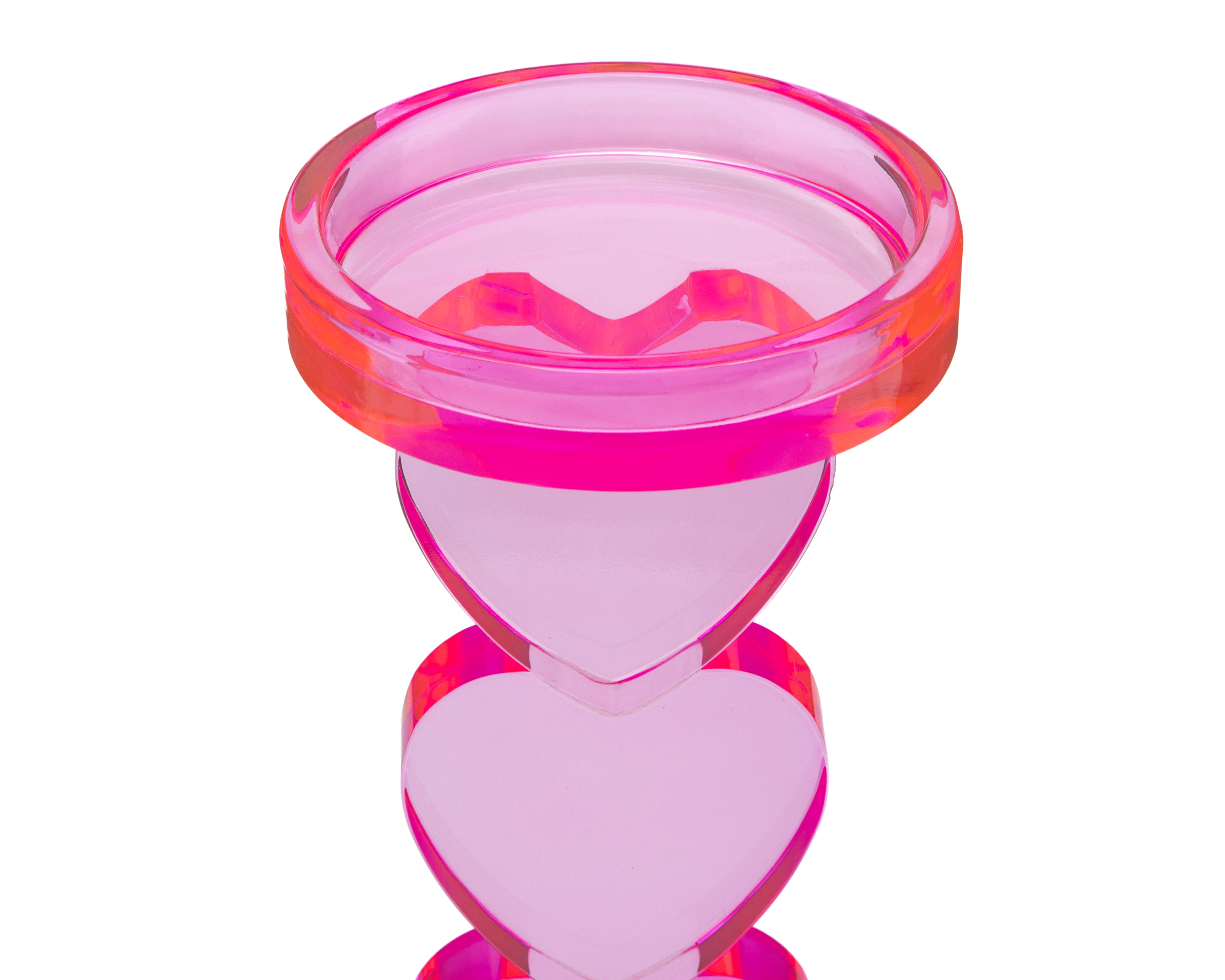 Foto 3 | Foto 3 | Candelabro de Corazones Geel de Vidrio