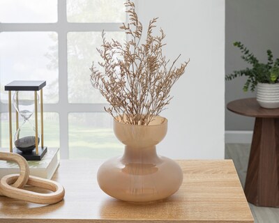 Foto 4 | Foto 4 | Jarrón Decorativo Anna Brown de Vidrio