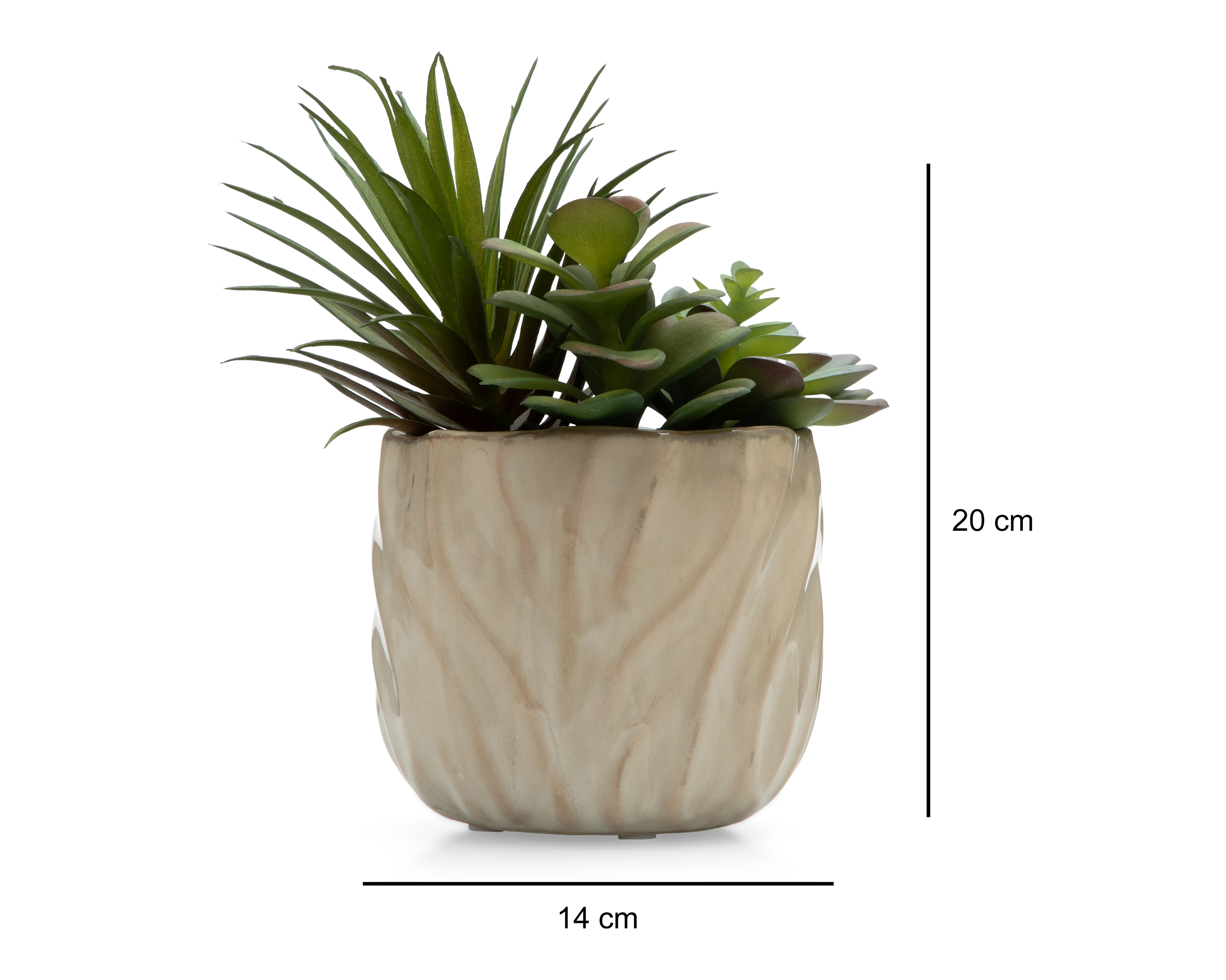 Foto 6 pulgar | Foto 5 | Suculenta Artificial con Maceta Starhaus 20 cm
