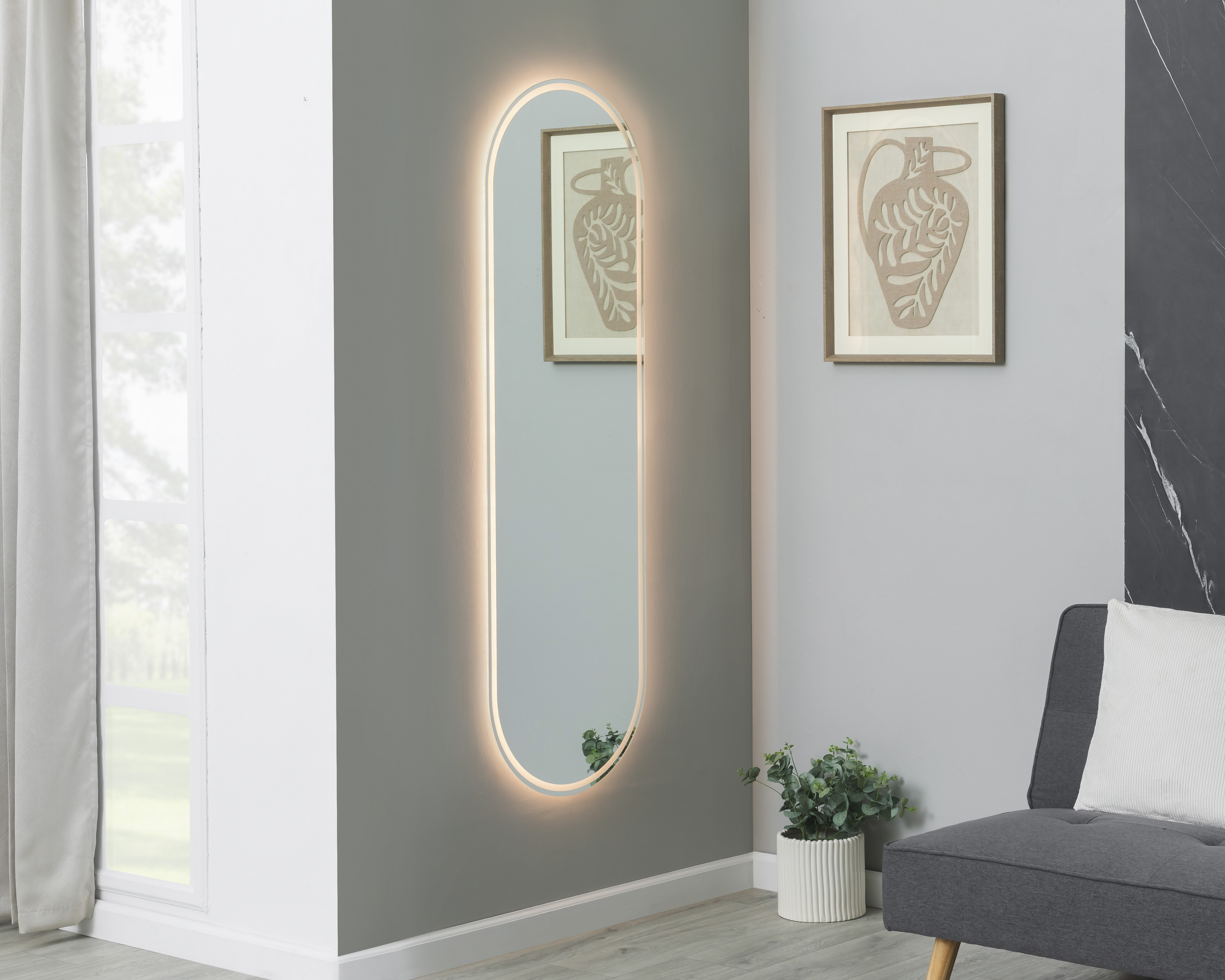 Espejo Ovalado Keneji 50 x 160 cm