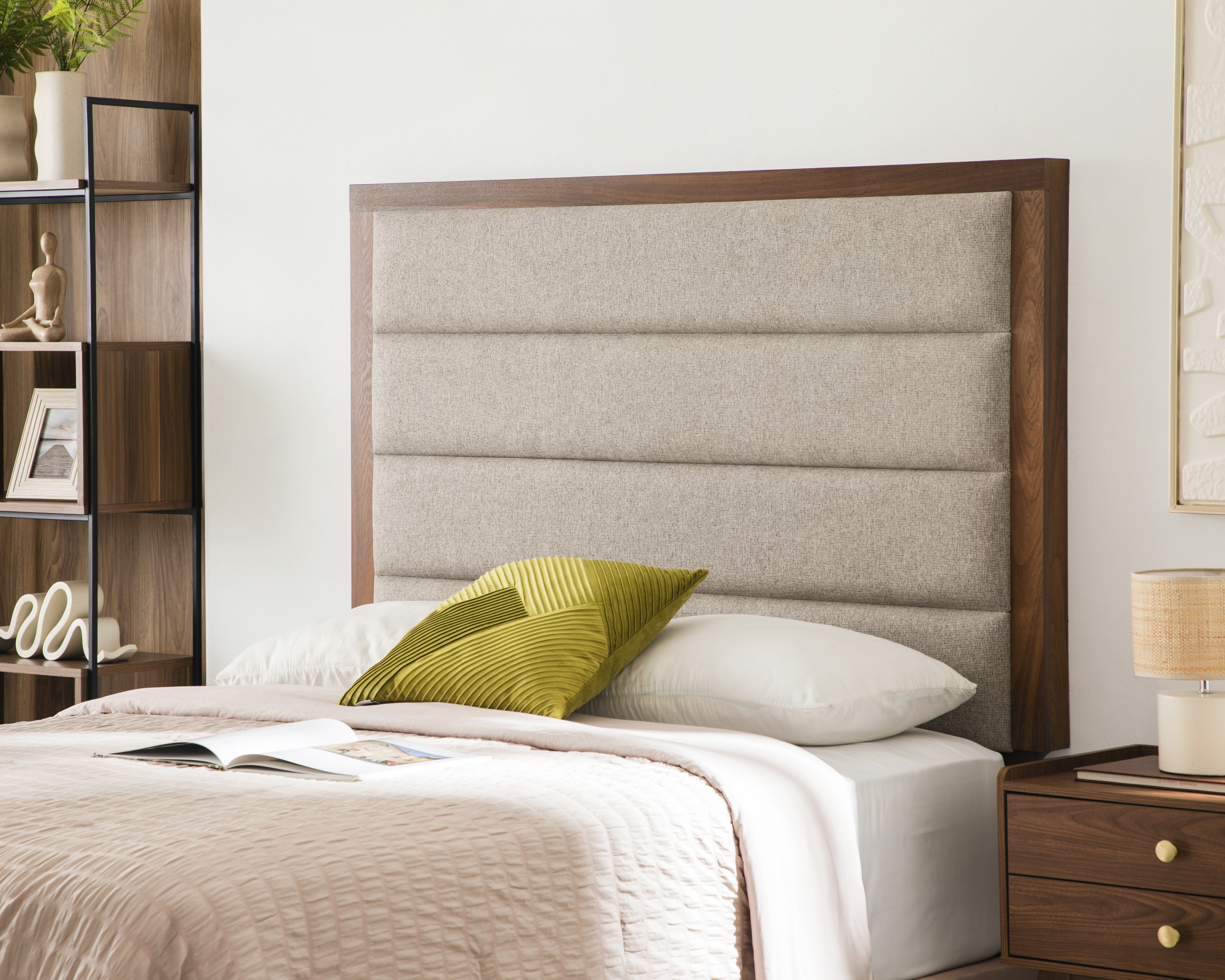 Cabecera Coral Matrimonial Beige