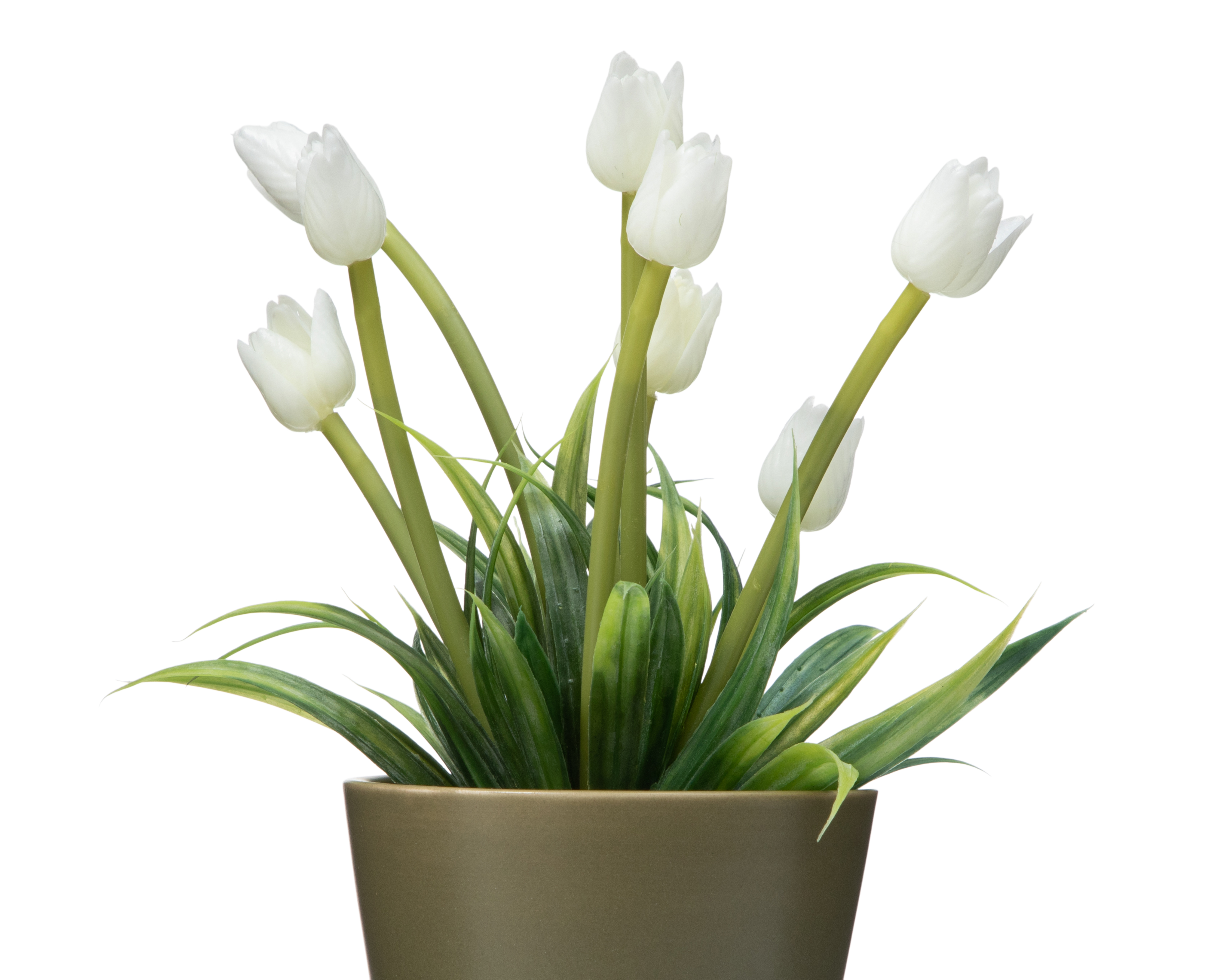 Foto 4 pulgar | Foto 3 | Tulipán Artificial con Maceta Starhaus 23 cm