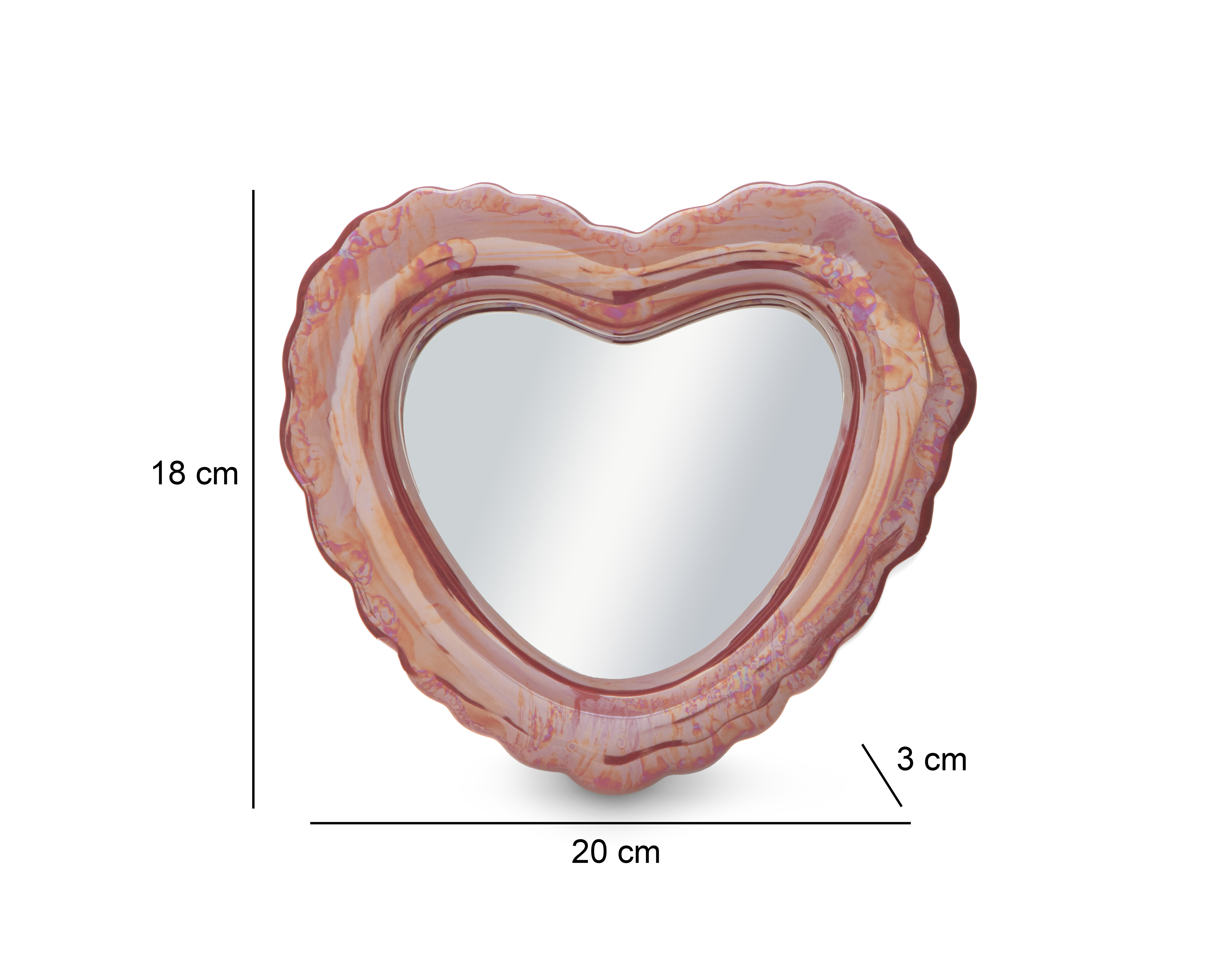 Foto 6 pulgar | Foto 5 | Espejo de Corazón Arnis 20 x 18 cm