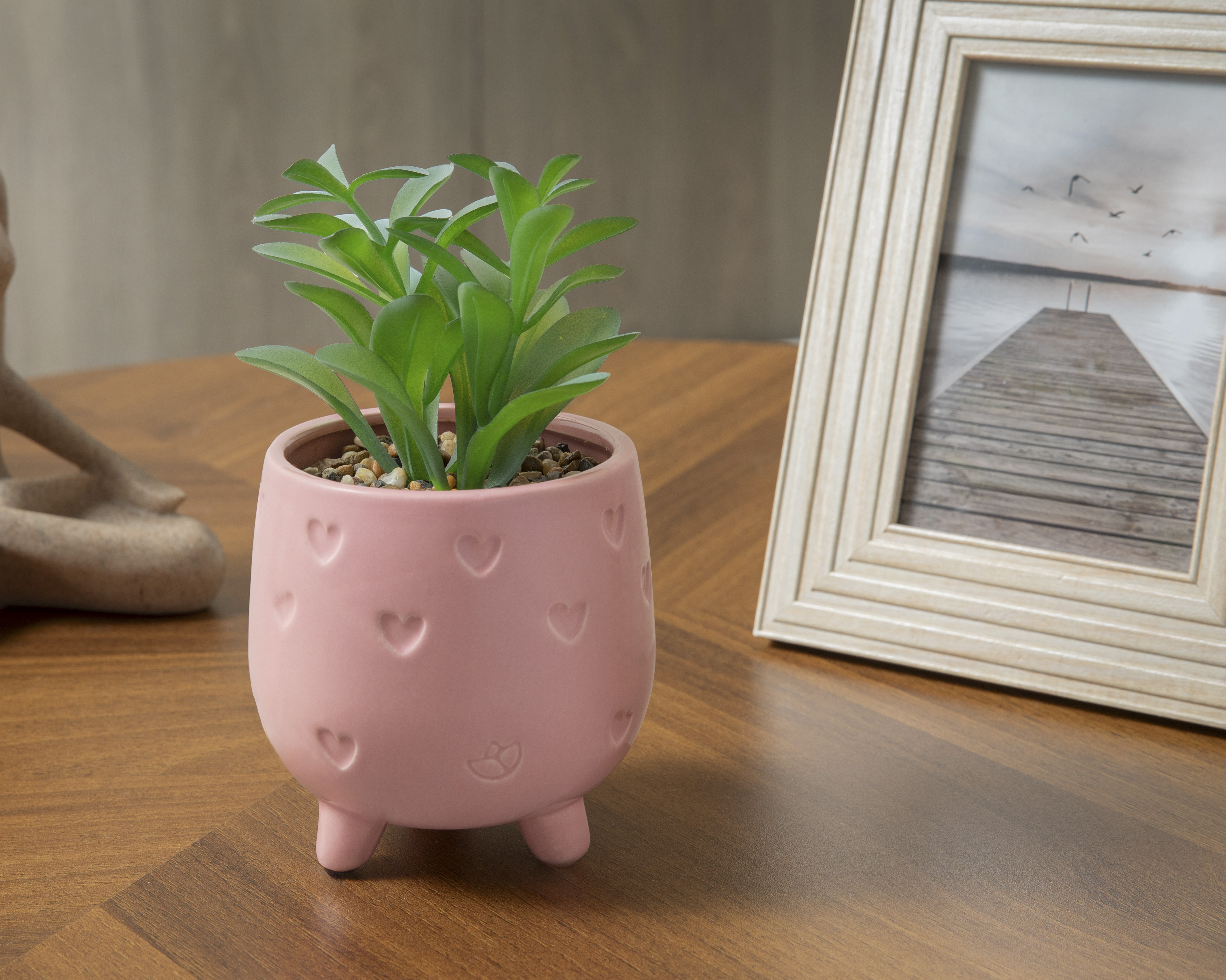 Foto 5 pulgar | Foto 4 | Suculenta Artificial con Maceta Starhaus 18 cm