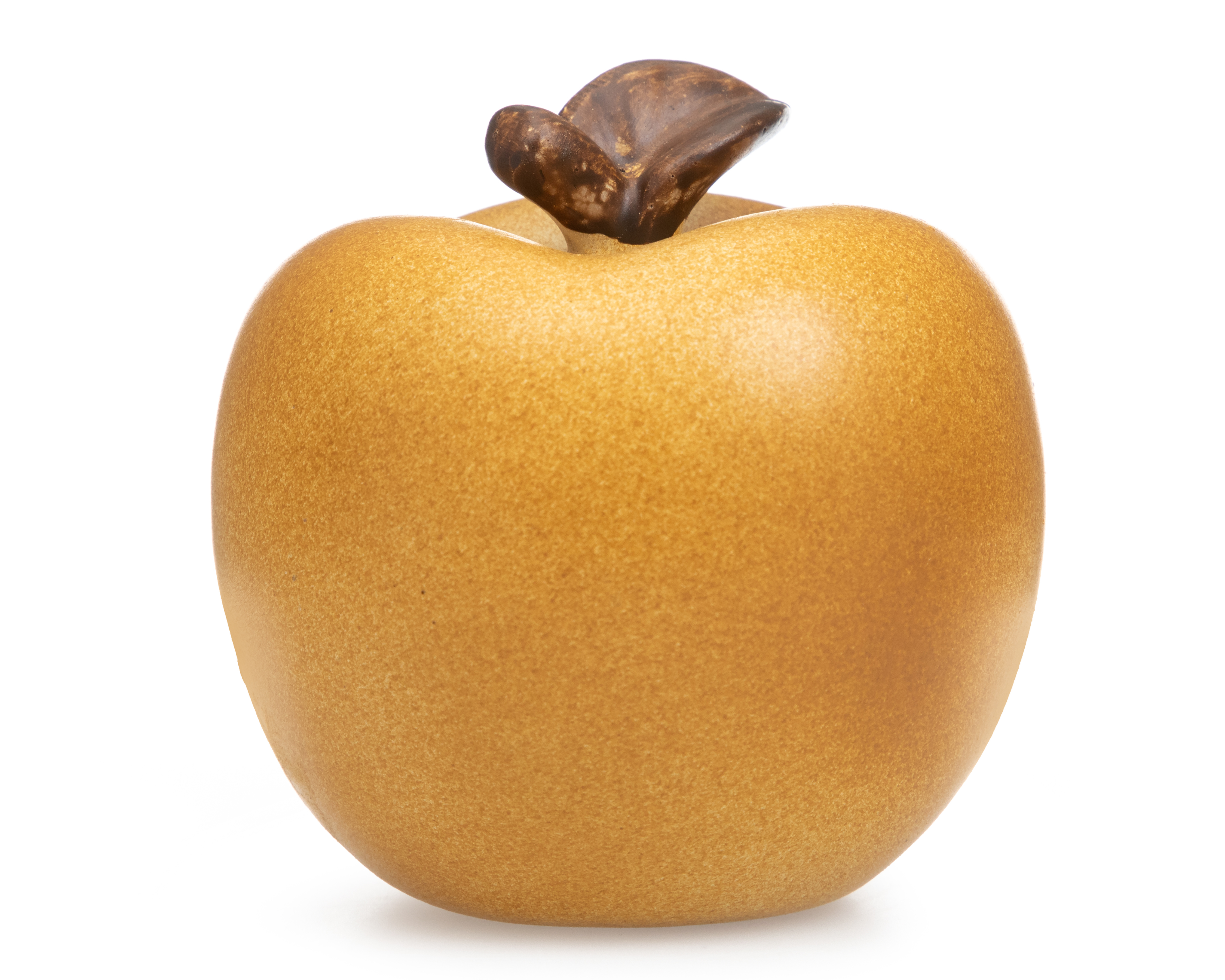 Escultura de Manzana Beja de Cerámica