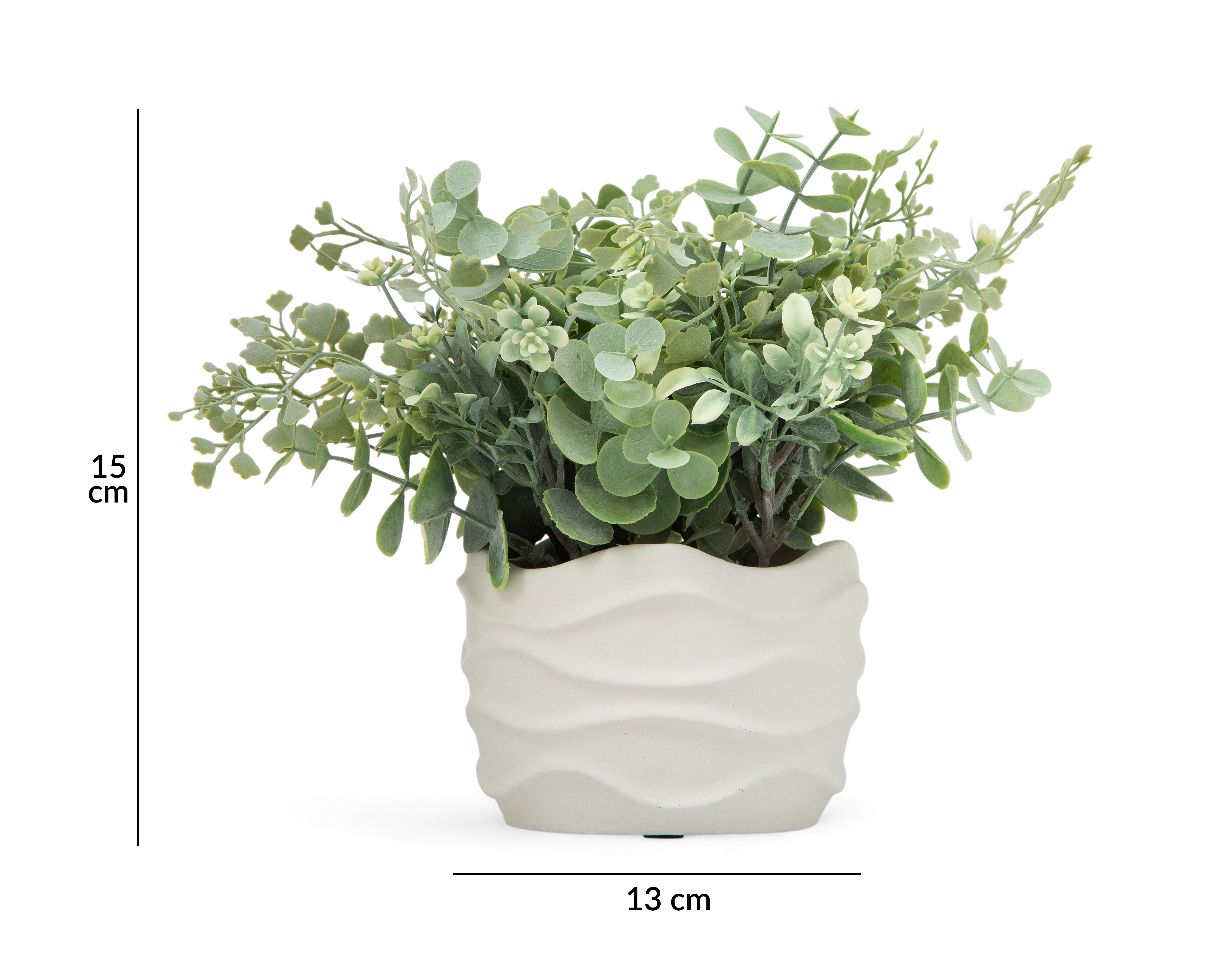 Foto 6 pulgar | Foto 5 | Eucalipto Artificial con Maceta Starhaus 15 cm