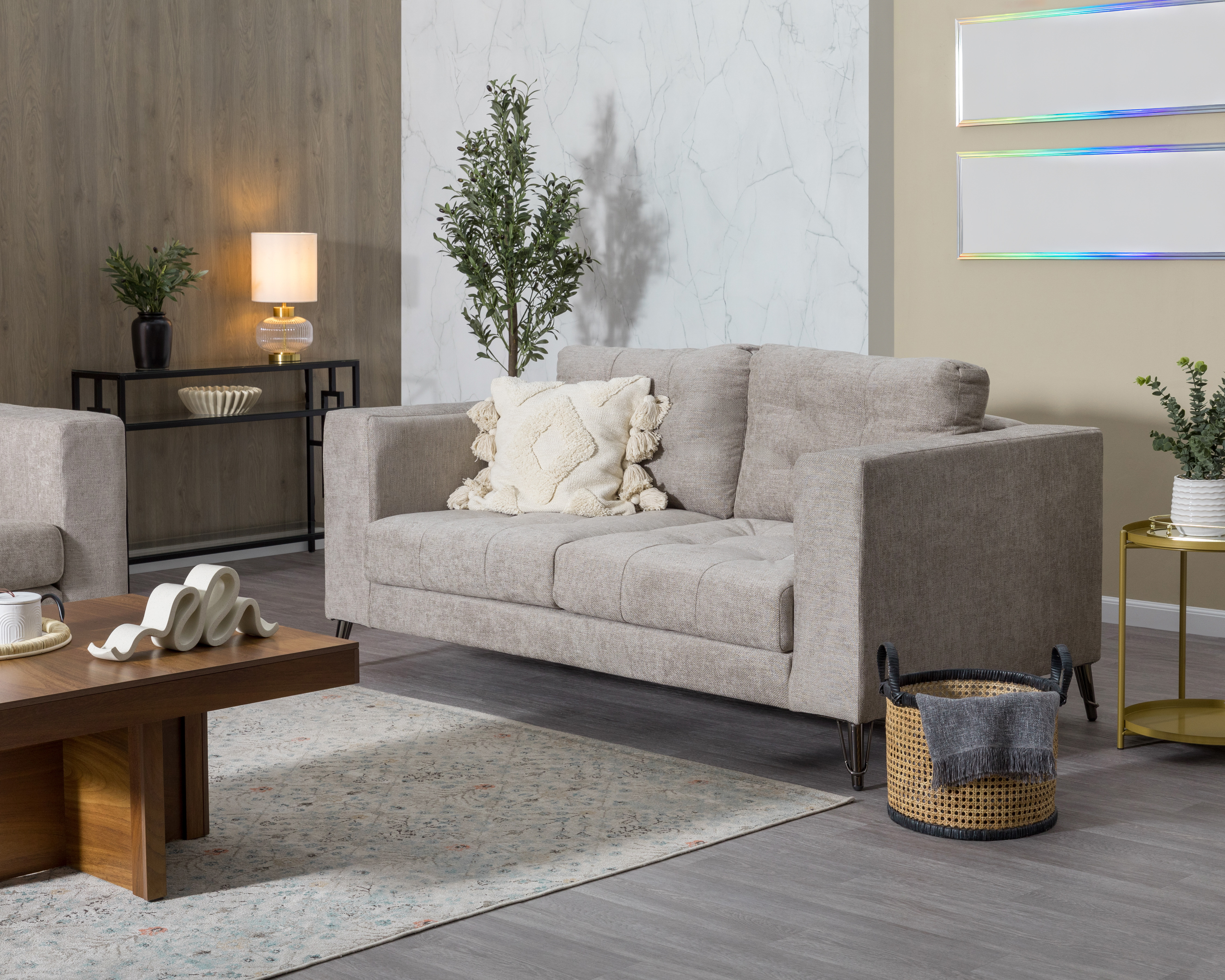 Foto 2 pulgar | Foto 1 | Loveseat Aurora Contemporáneo