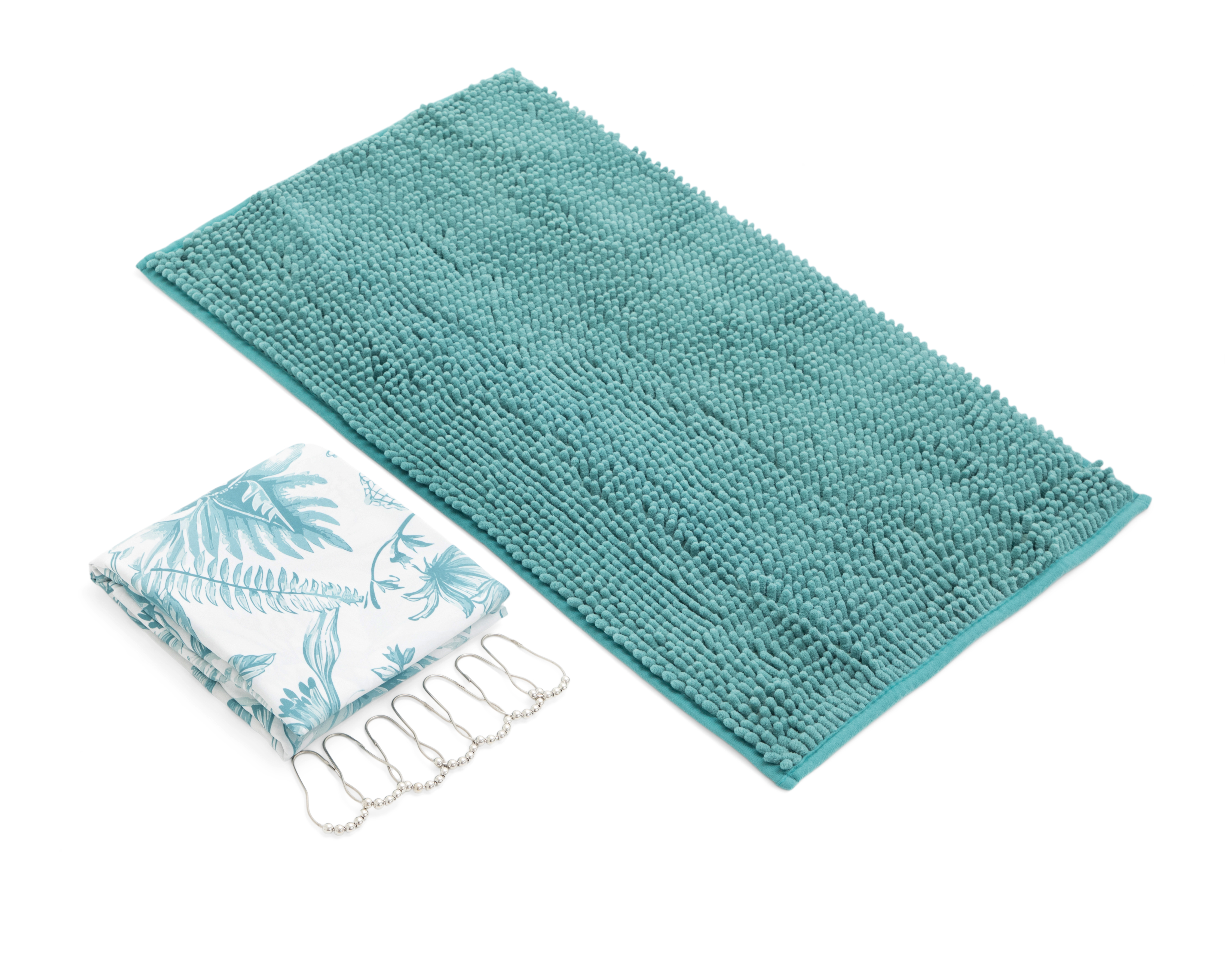 Tapete y Cortina para Baño Starhaus 14 Piezas