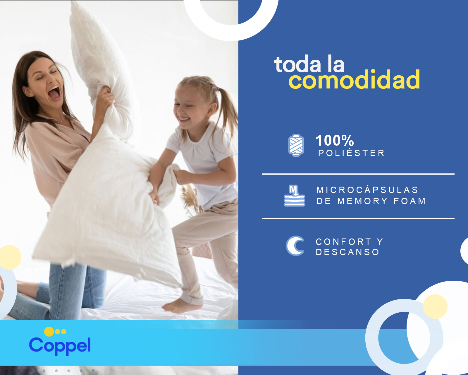 Foto 7 | Foto 7 | Almohada Wendy Memory Foam King Size Suave 2 Piezas