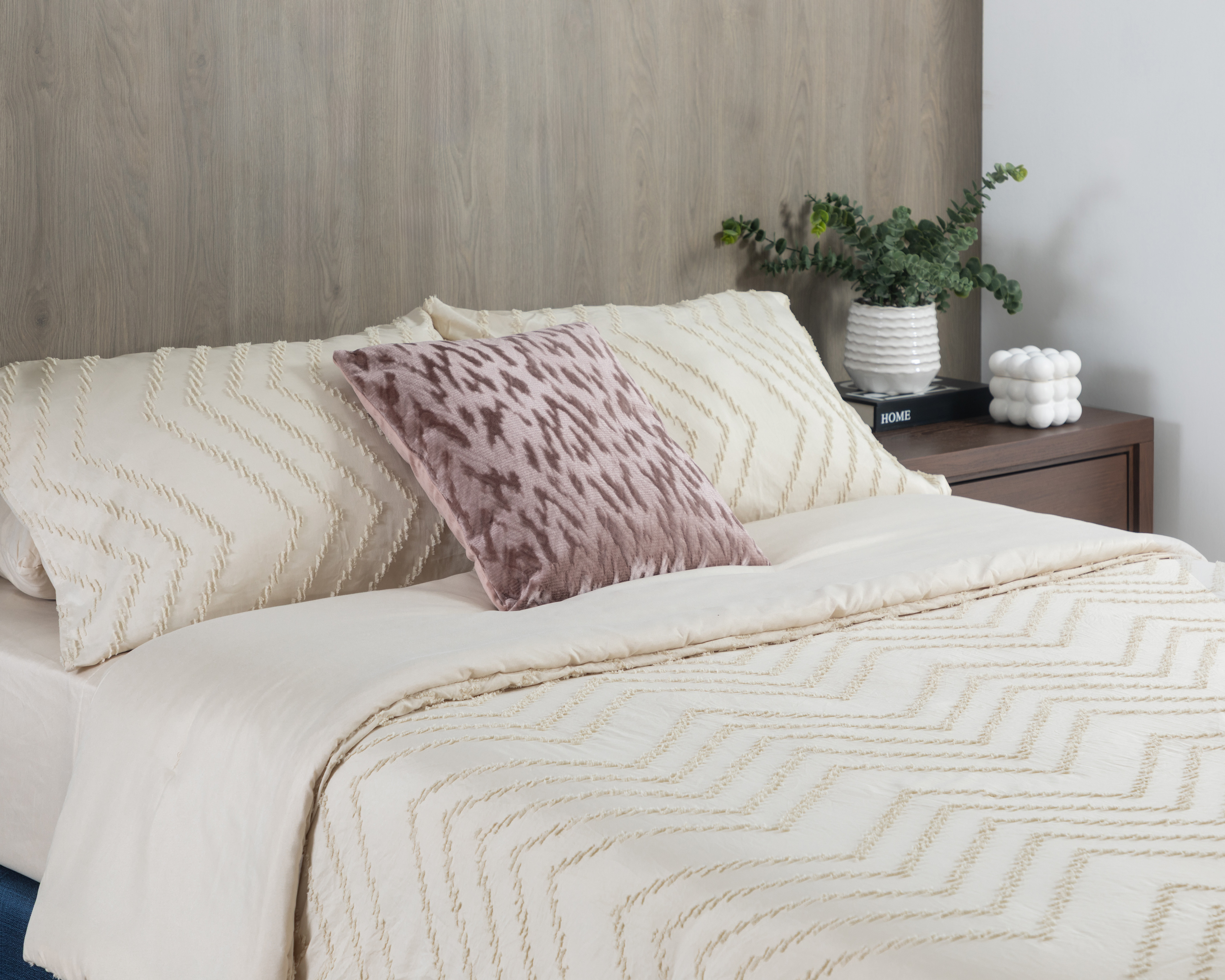 Edredón Matrimonial Starhaus Sandara Beige 7 Piezas