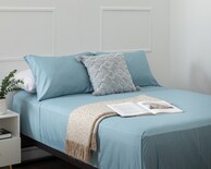 Sábana Queen Size con Fundas para Almohada Starhaus Lobelia Azul 4 Piezas