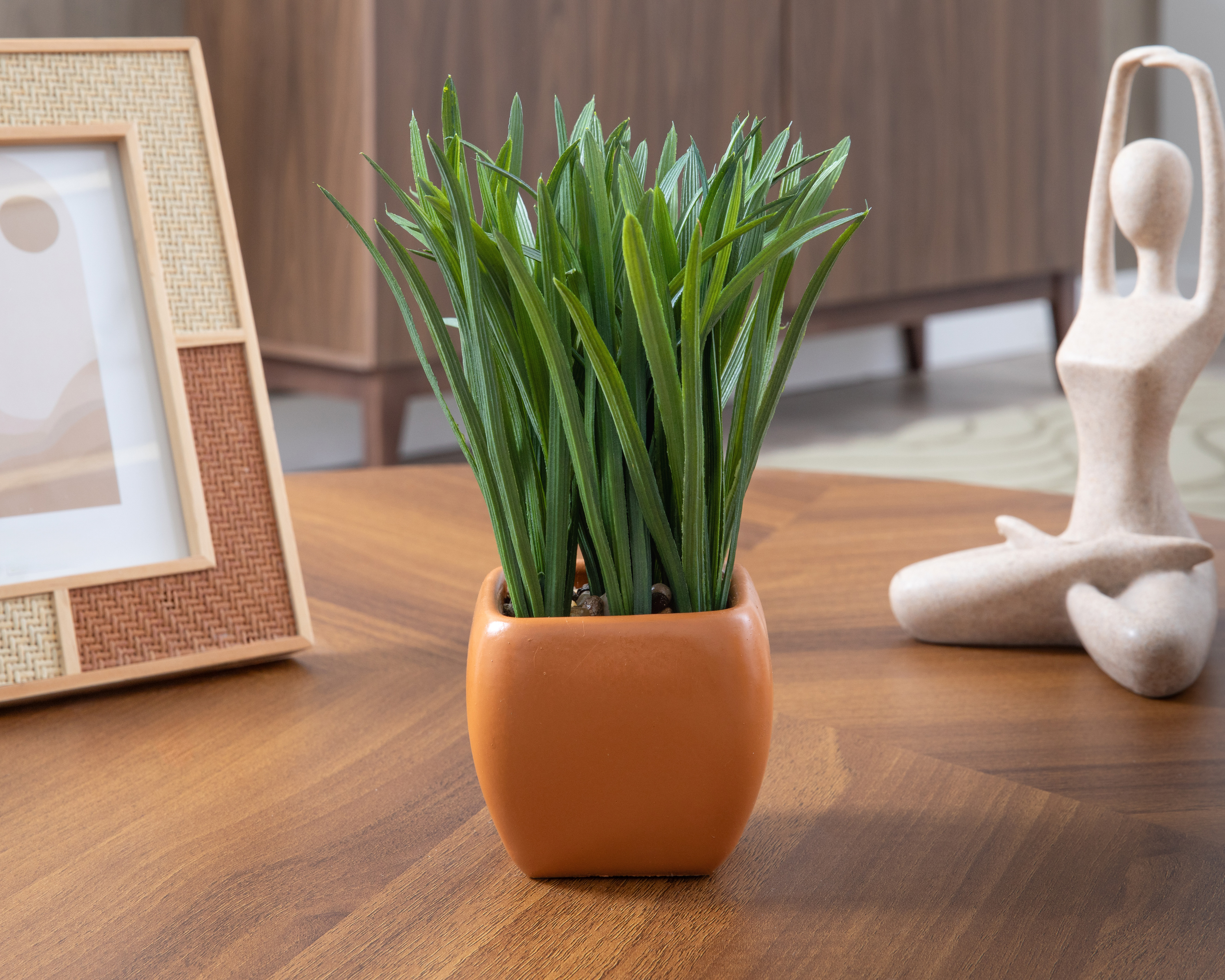 Foto 4 | Foto 4 | Césped Largo Artificial con Maceta Starhaus 13.5 cm