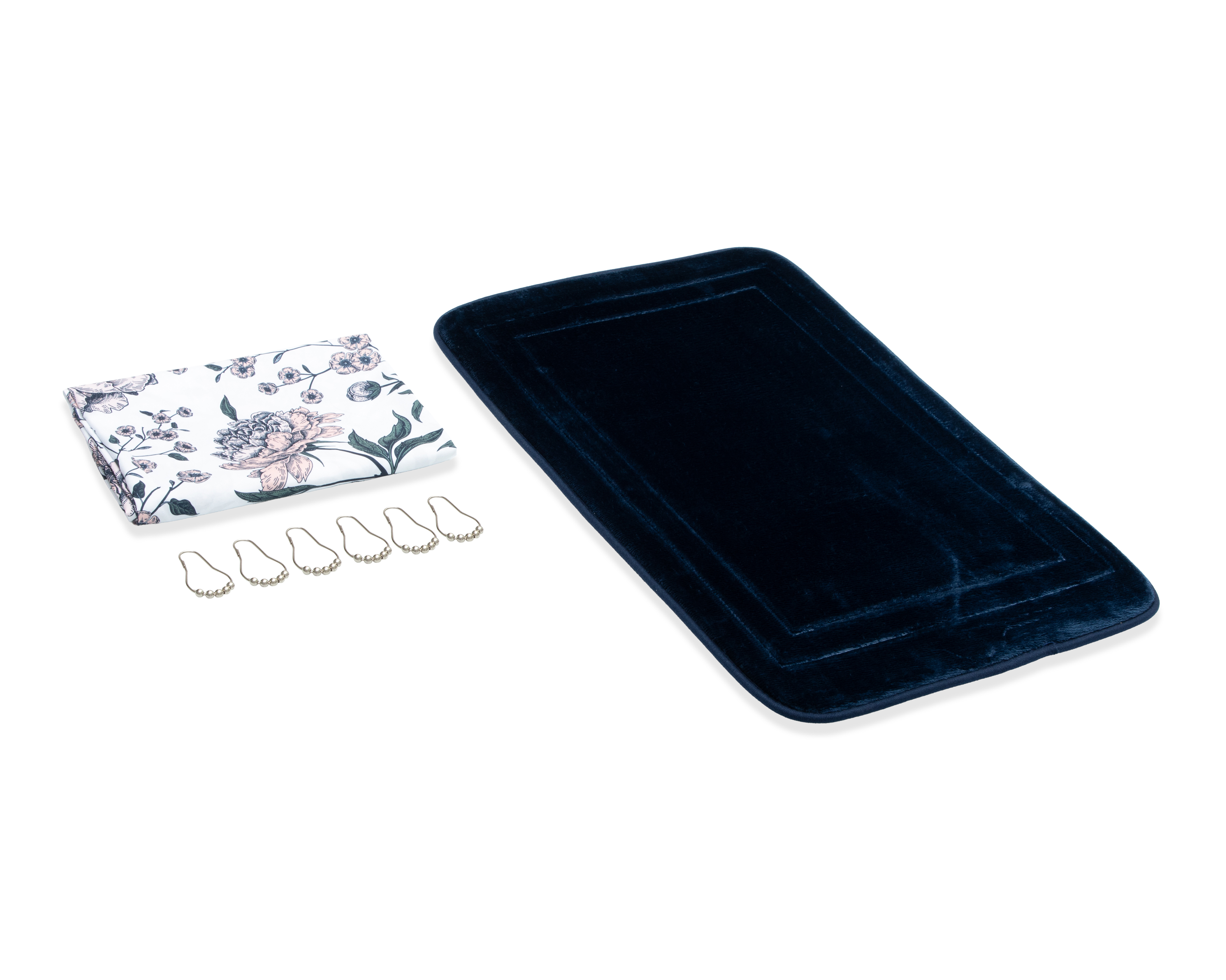 Foto 2 pulgar | Foto 1 | Cortina y Tapete de Baño Starhaus Multicolor 2 Piezas