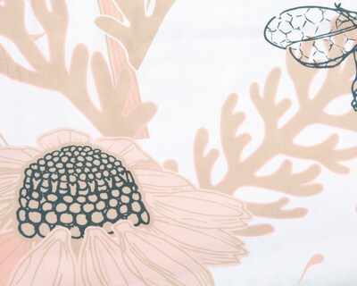 Foto 4 | Foto 4 | Cortina y Tapete para Baño Starhaus Rosa/Blanco 2 Piezas