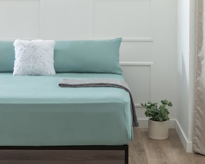 Foto 1 | Foto 1 | Sábana King Size con Fundas para Almohada Starhaus Penélope Menta 4 Piezas