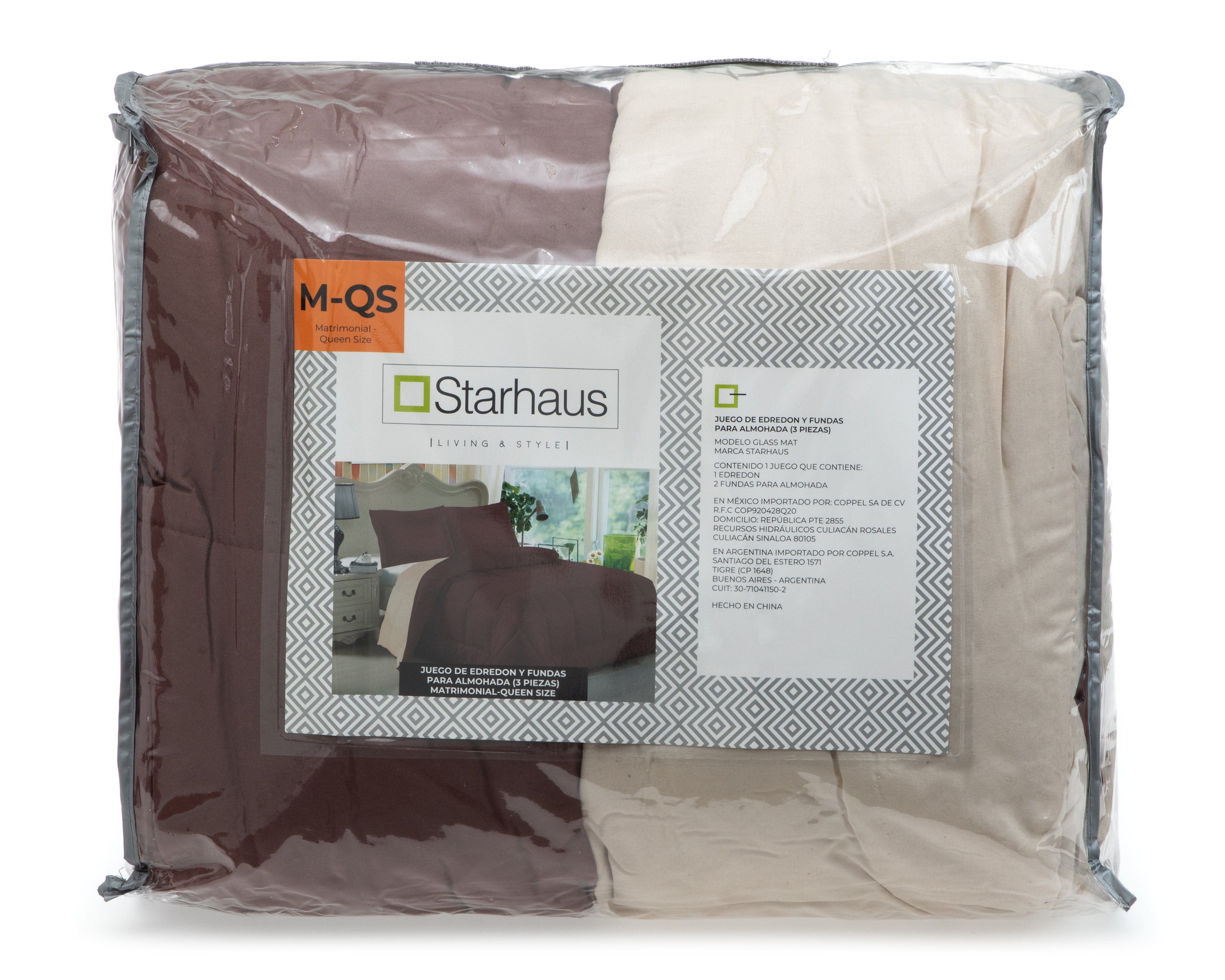 Foto 4 | Foto 4 | Edredón Matrimonial con Fundas para Almohada Starhaus Glass Multicolor 3 Piezas