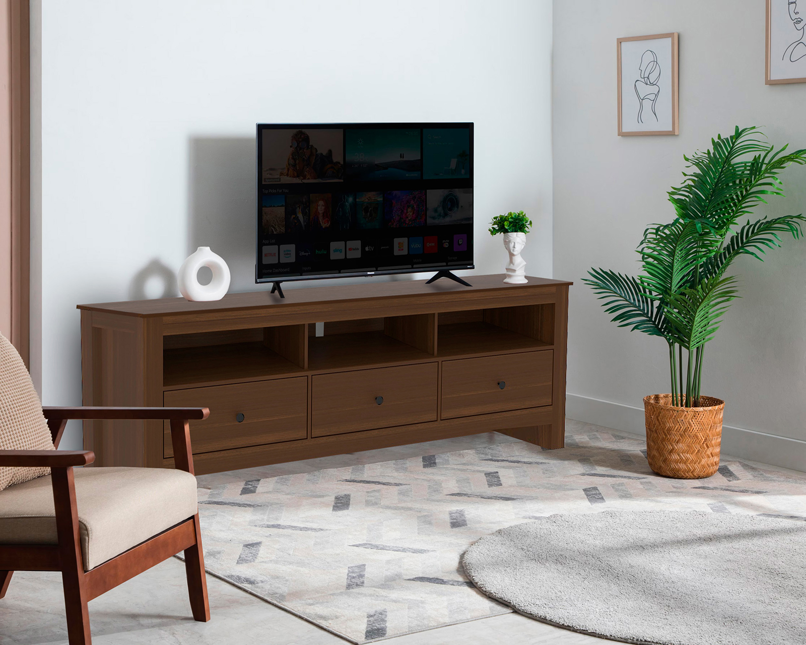 Mesa para TV 60 Pulgadas de Madera Mobi Suecia