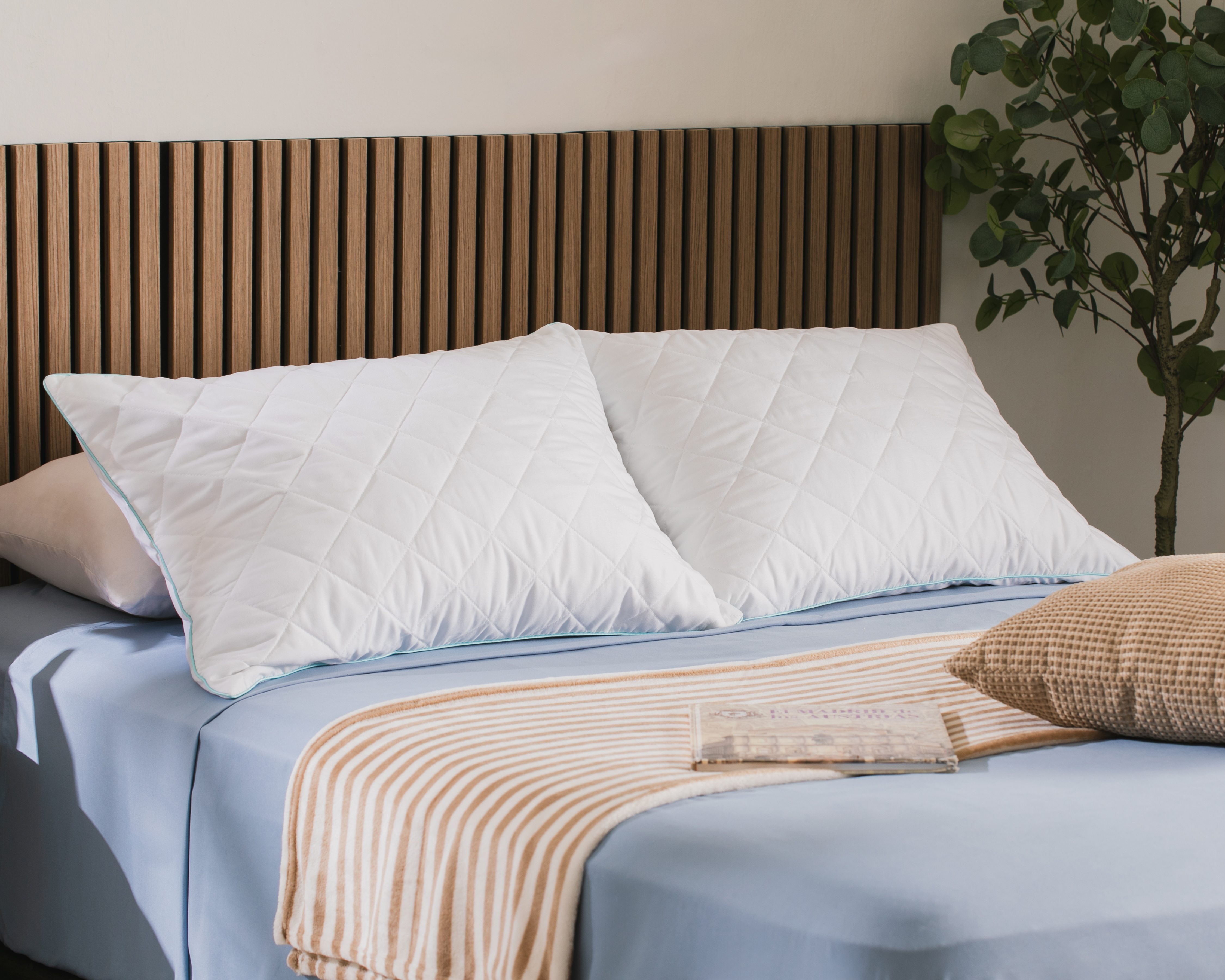 Funda para Almohada Estándar Starhaus Rasaki Blanca